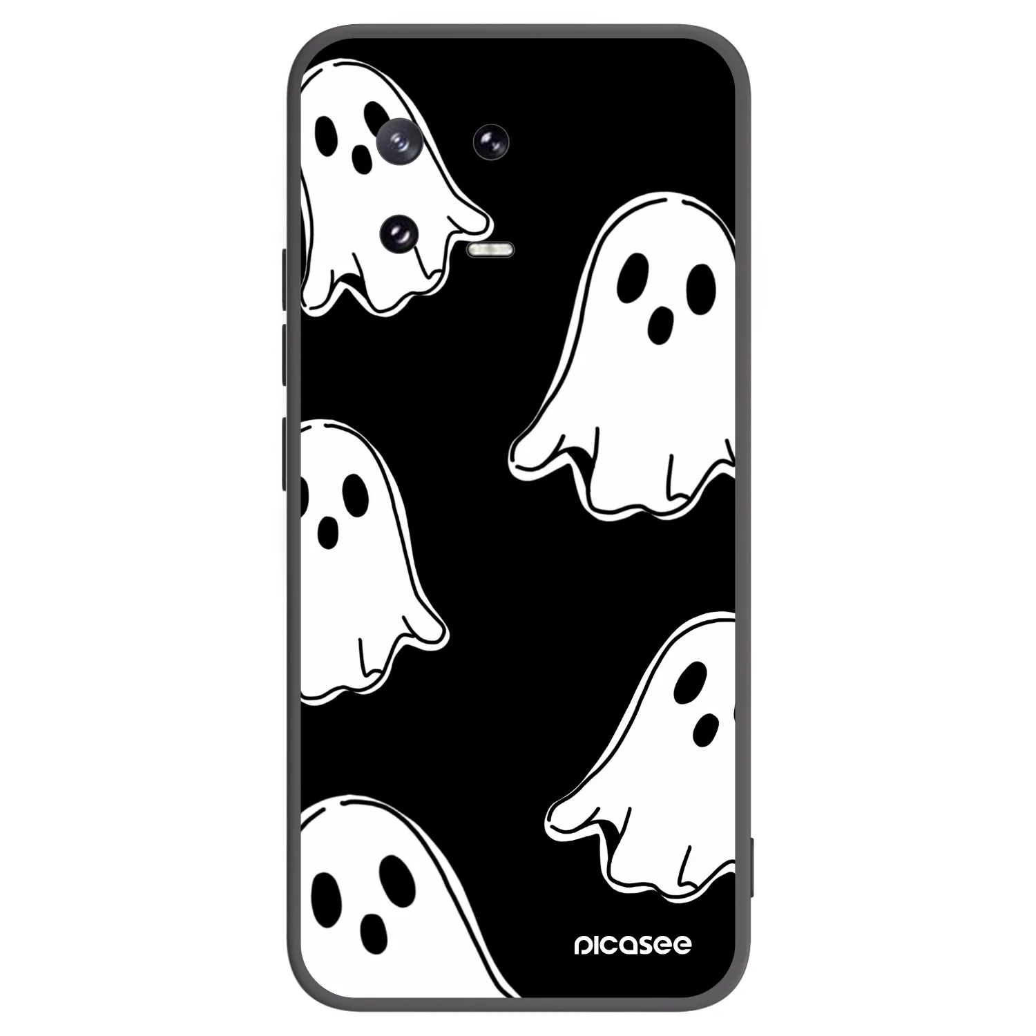 Picasee silikonowe czarne etui na Xiaomi 13 Pro - Black ghosts