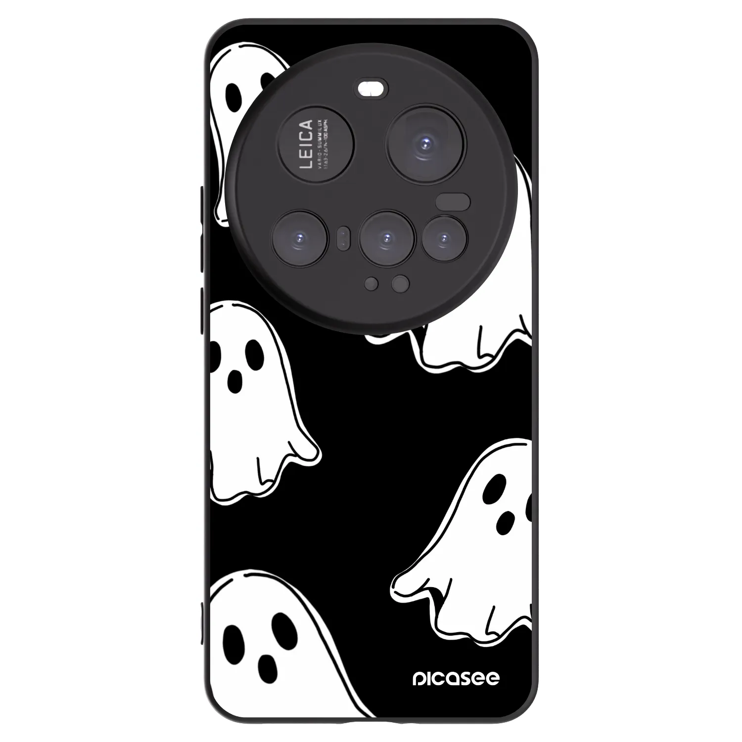 Picasee silikonowe czarne etui na Xiaomi 15 Ultra - Black ghosts