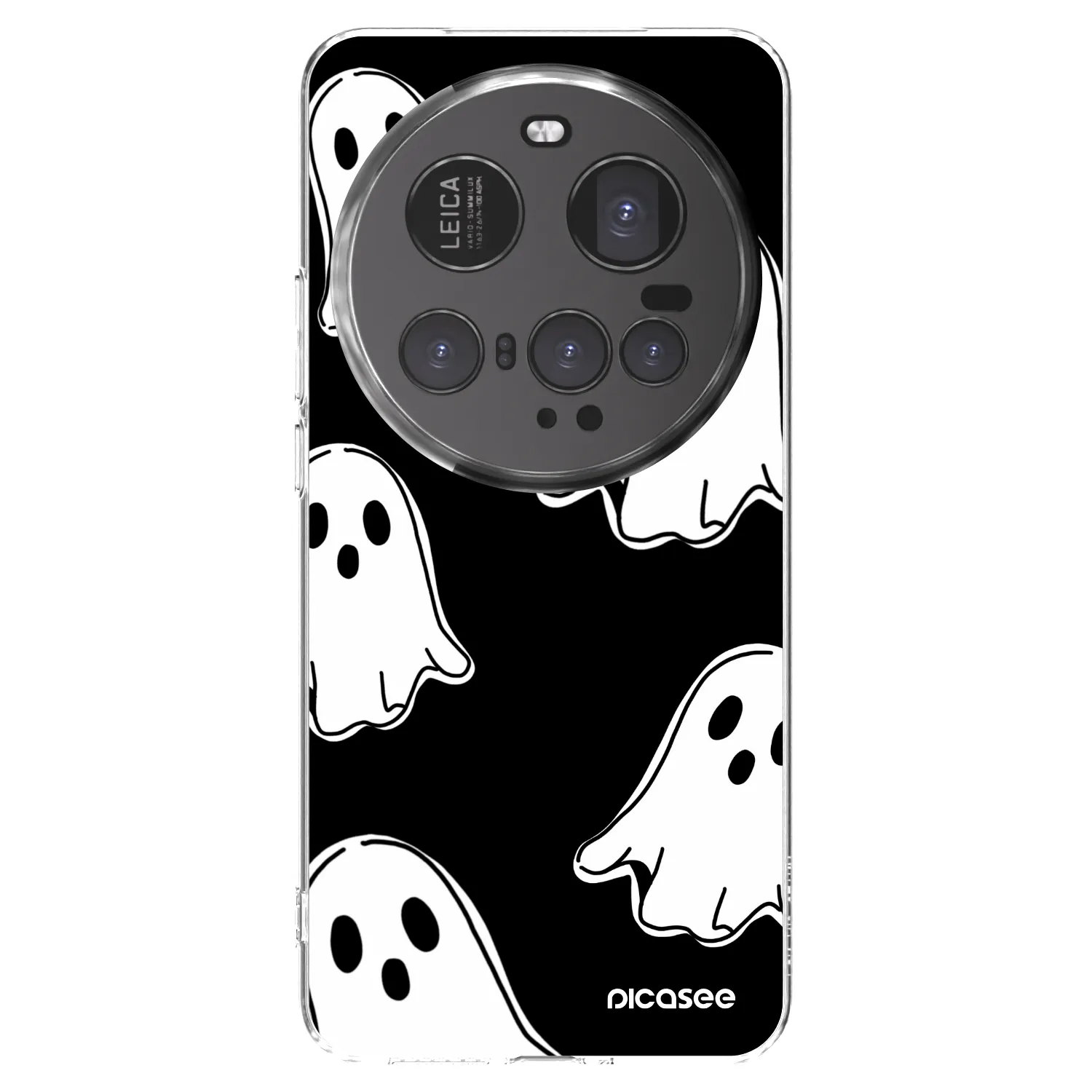 Picasee silikonowe przeźroczyste etui na Xiaomi 15 Ultra - Black ghosts