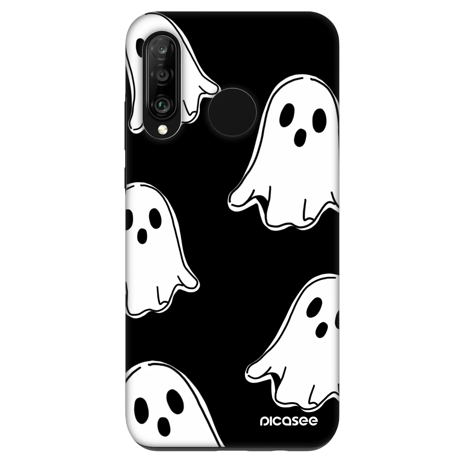 Picasee Fashion Case na Huawei P30 Lite - Black ghosts
