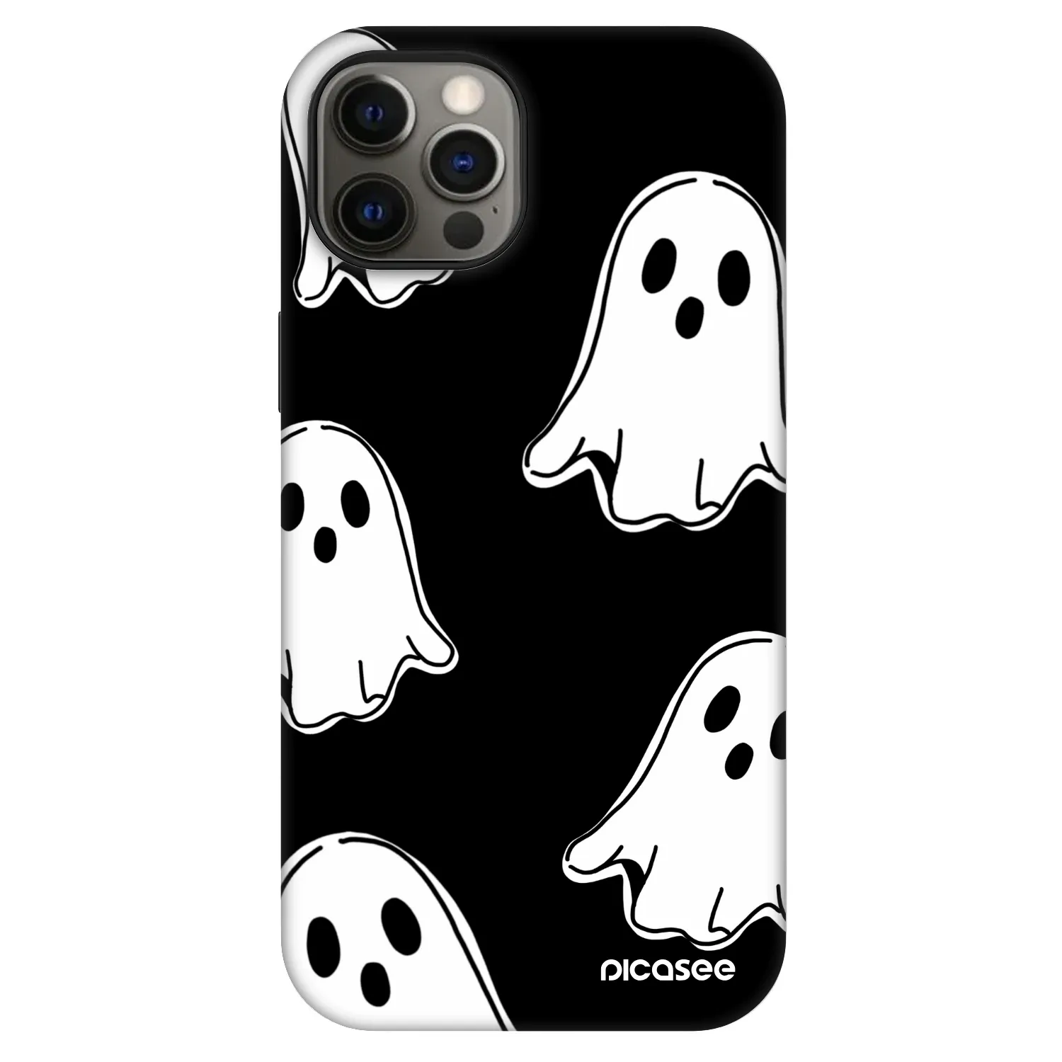 Picasee Fashion Case MagSafe na Apple iPhone 12 Pro - Black ghosts