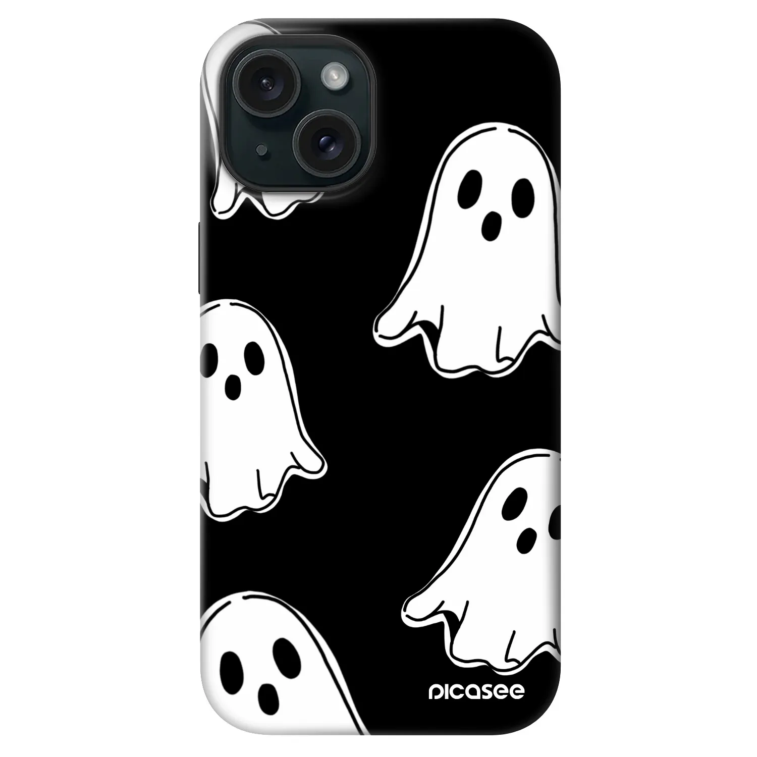 Picasee Fashion Case MagSafe na Apple iPhone 14 - Black ghosts