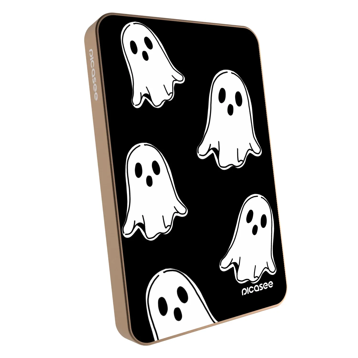 Picasee Powerbank z MagSafe 5 000 mAh Złoty - Black ghosts