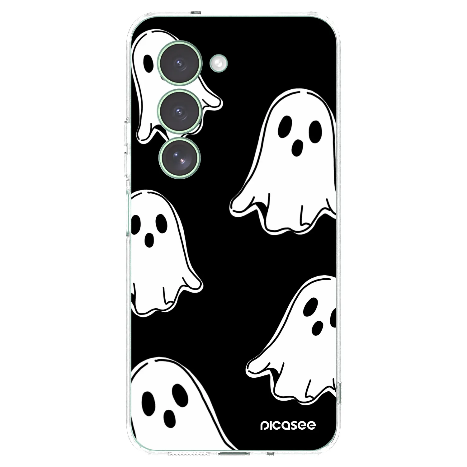 Picasee silikonowe przeźroczyste etui na Xiaomi Redmi 15 5G - Black ghosts