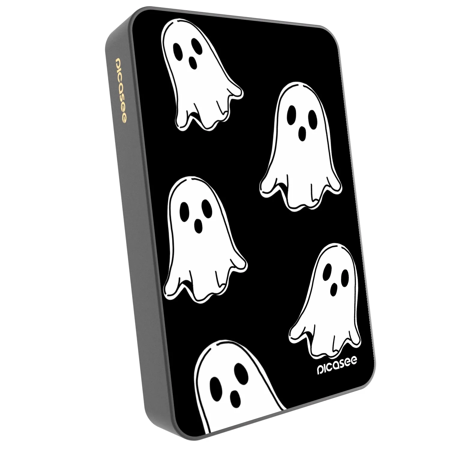 Picasee Powerbank z MagSafe 10 000 mAh Szary - Black ghosts