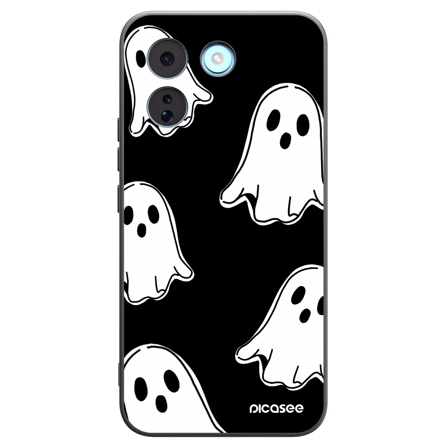 Picasee silikonowe czarne etui na Xiaomi Redmi Note 17 Pro MAX 5G - Black ghosts