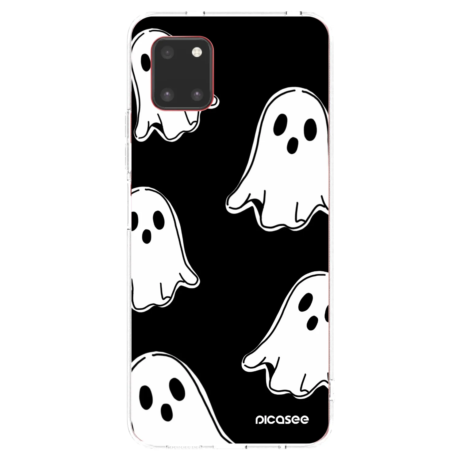Picasee silikonowe przeźroczyste etui na Samsung Galaxy Note 10 Lite N770F - Black ghosts