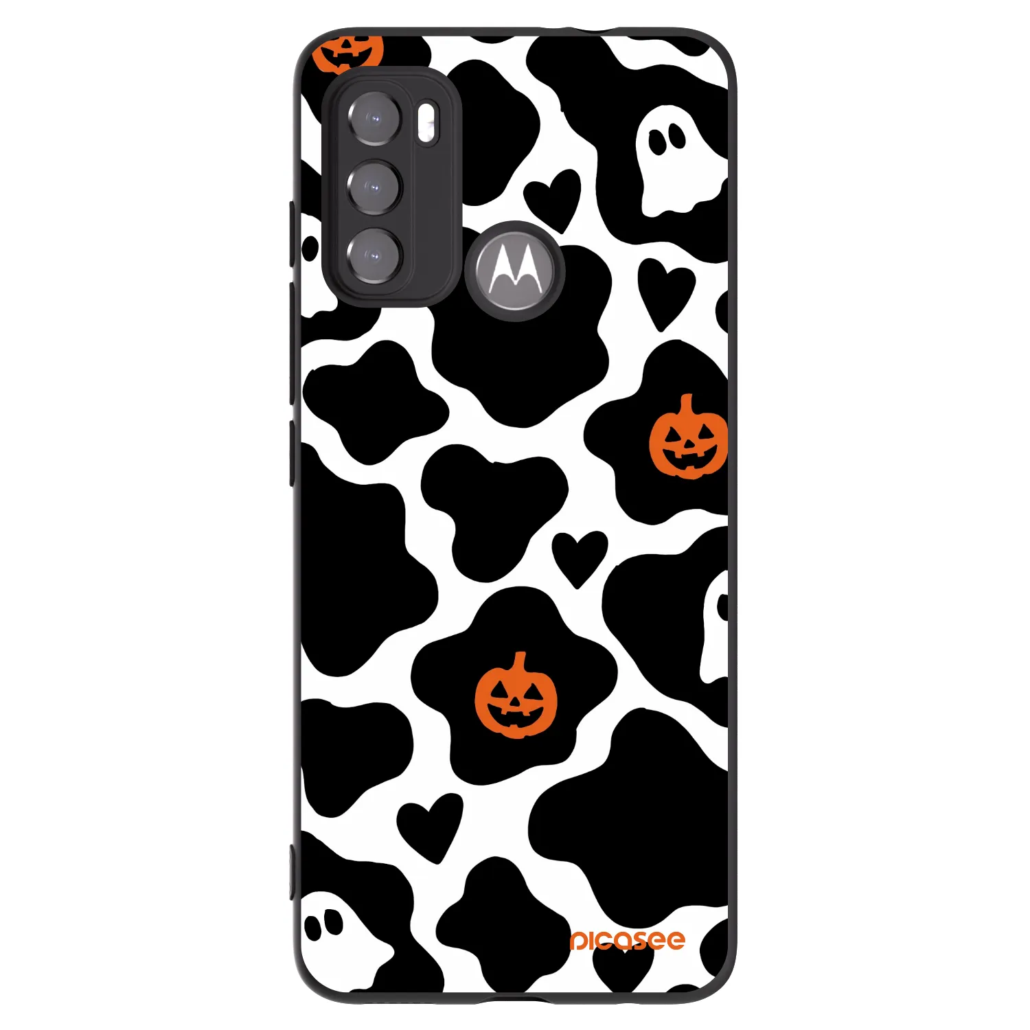 Picasee silikonowe czarne etui na Motorola Moto G60 - Boow