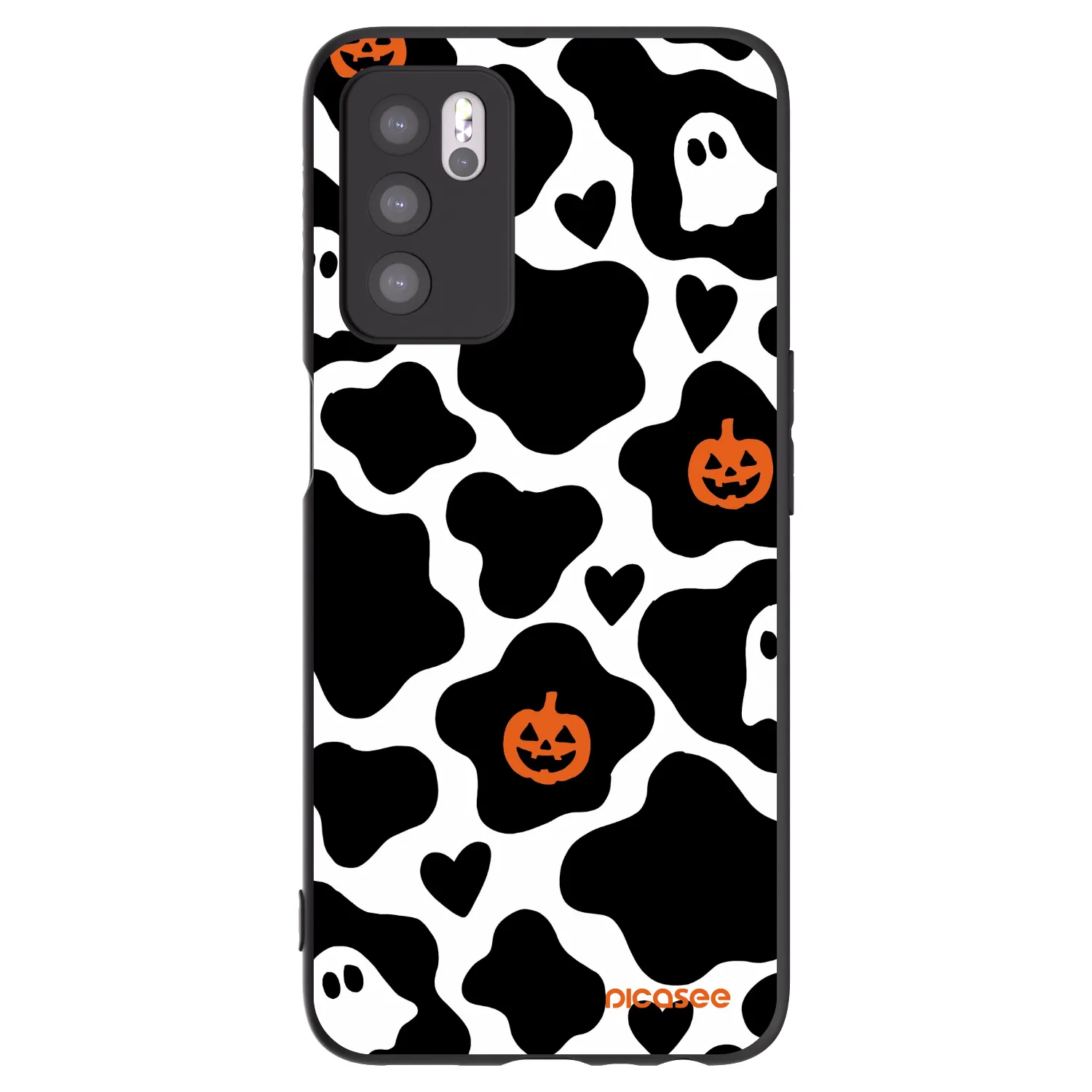 Picasee silikonowe czarne etui na OPPO A16 - Boow