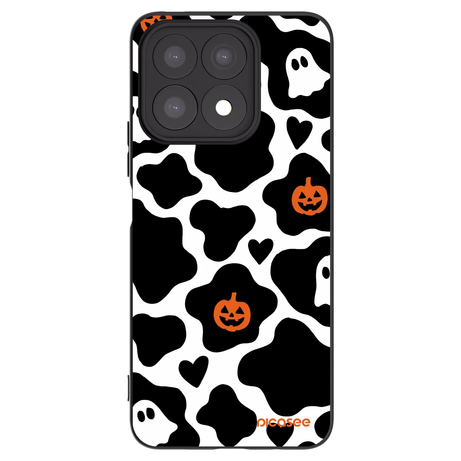 Picasee silikonowe czarne etui na Honor X8a - Boow