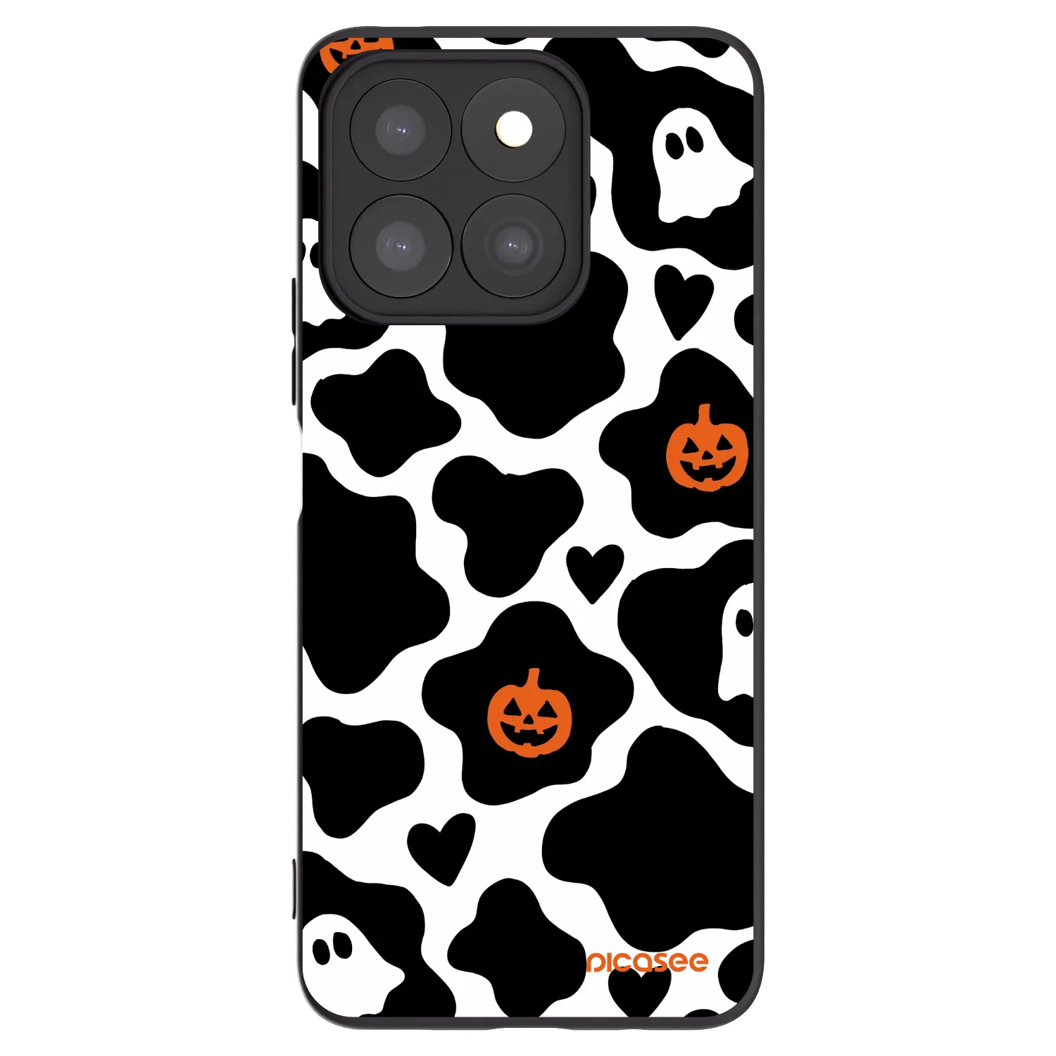 Picasee silikonowe czarne etui na Honor X8c - Boow