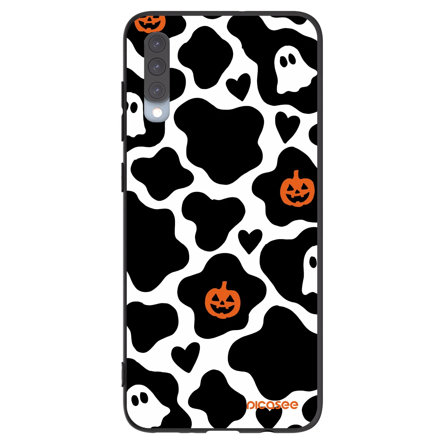Picasee silikonowe czarne etui na Samsung Galaxy A70 A705F - Boow