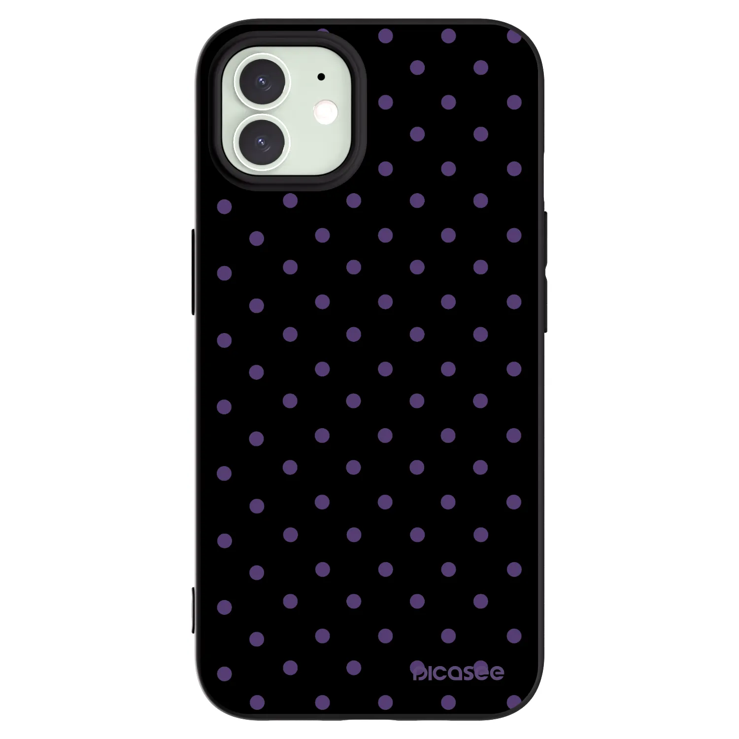 Picasee silikonowe czarne etui na Apple iPhone 12 - Flickers