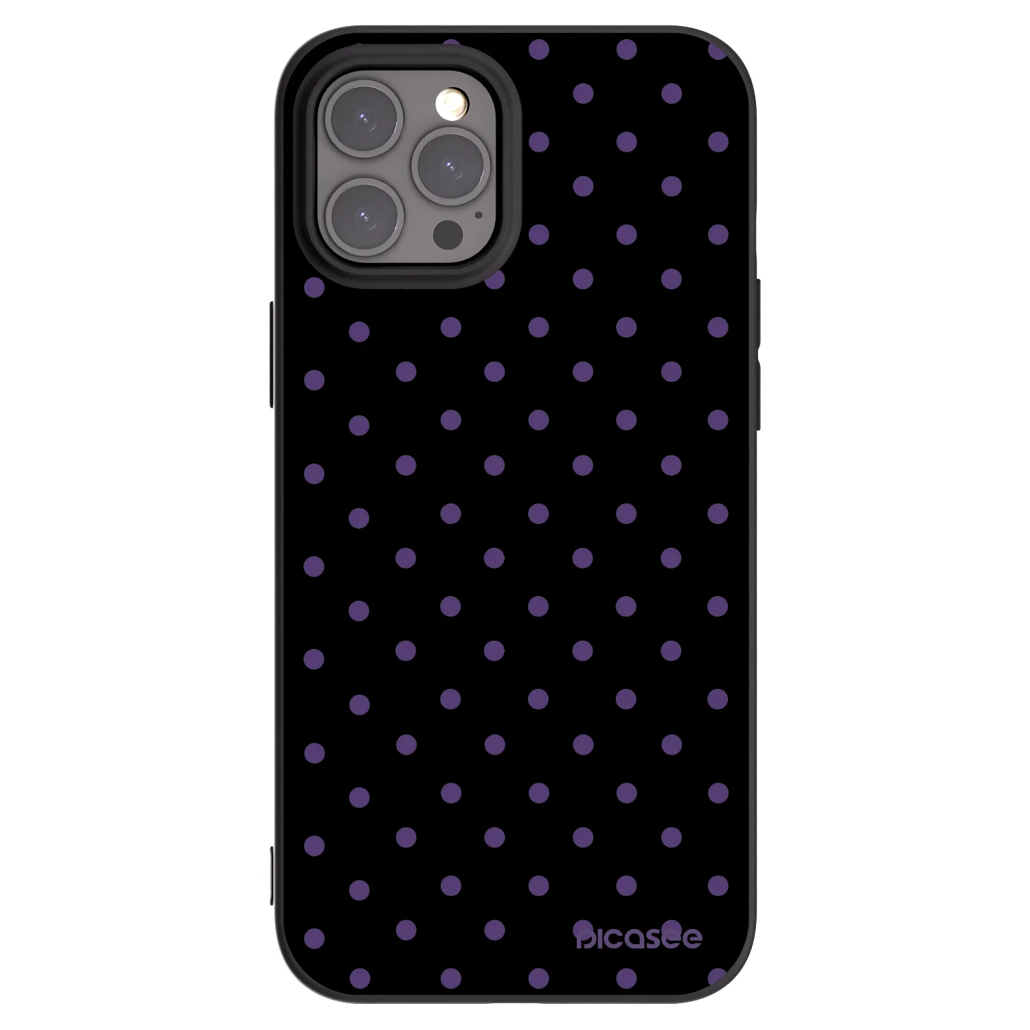 Picasee silikonowe czarne etui na Apple iPhone 12 Pro Max - Flickers
