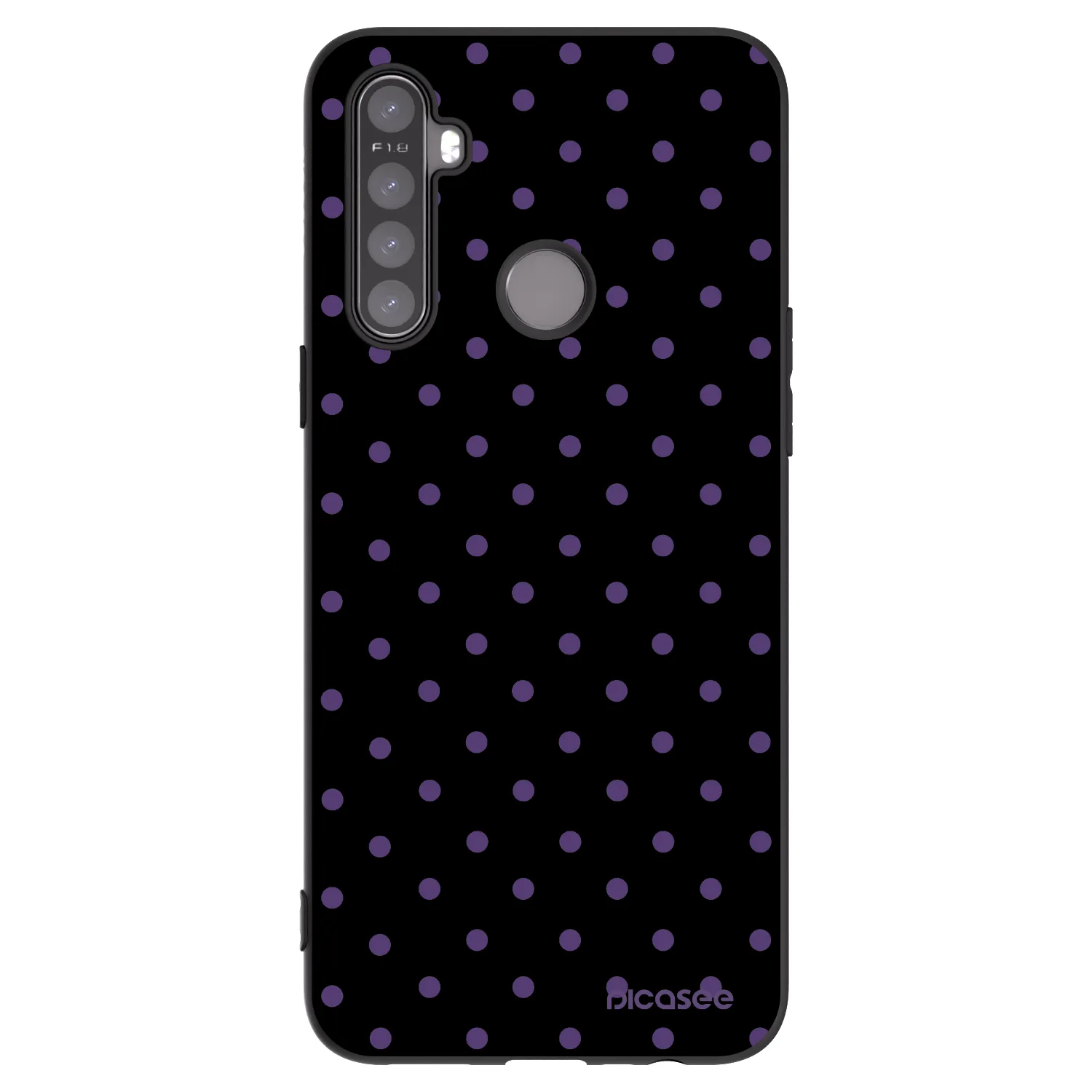Picasee silikonowe czarne etui na Realme 6i - Flickers