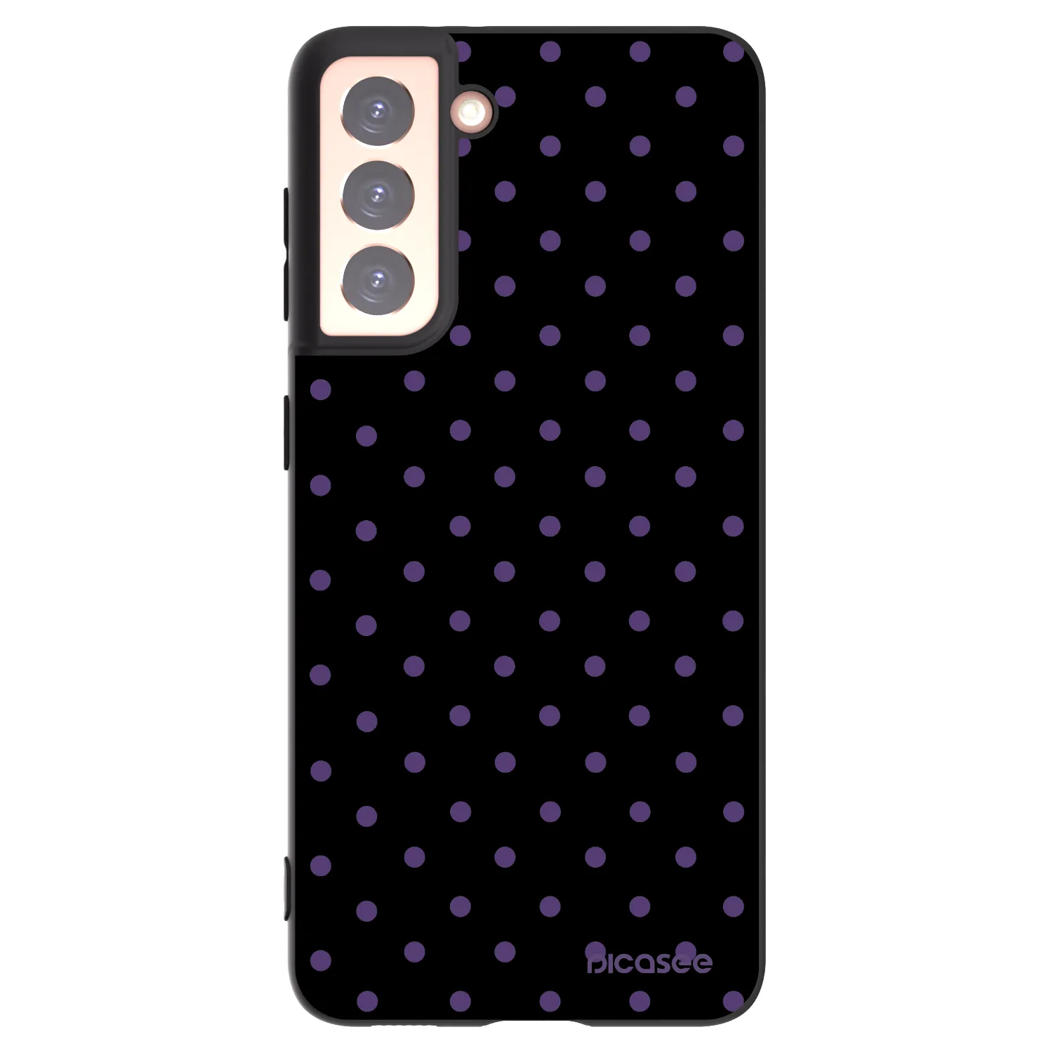 Picasee silikonowe czarne etui na Samsung Galaxy S21 5G G991B - Flickers