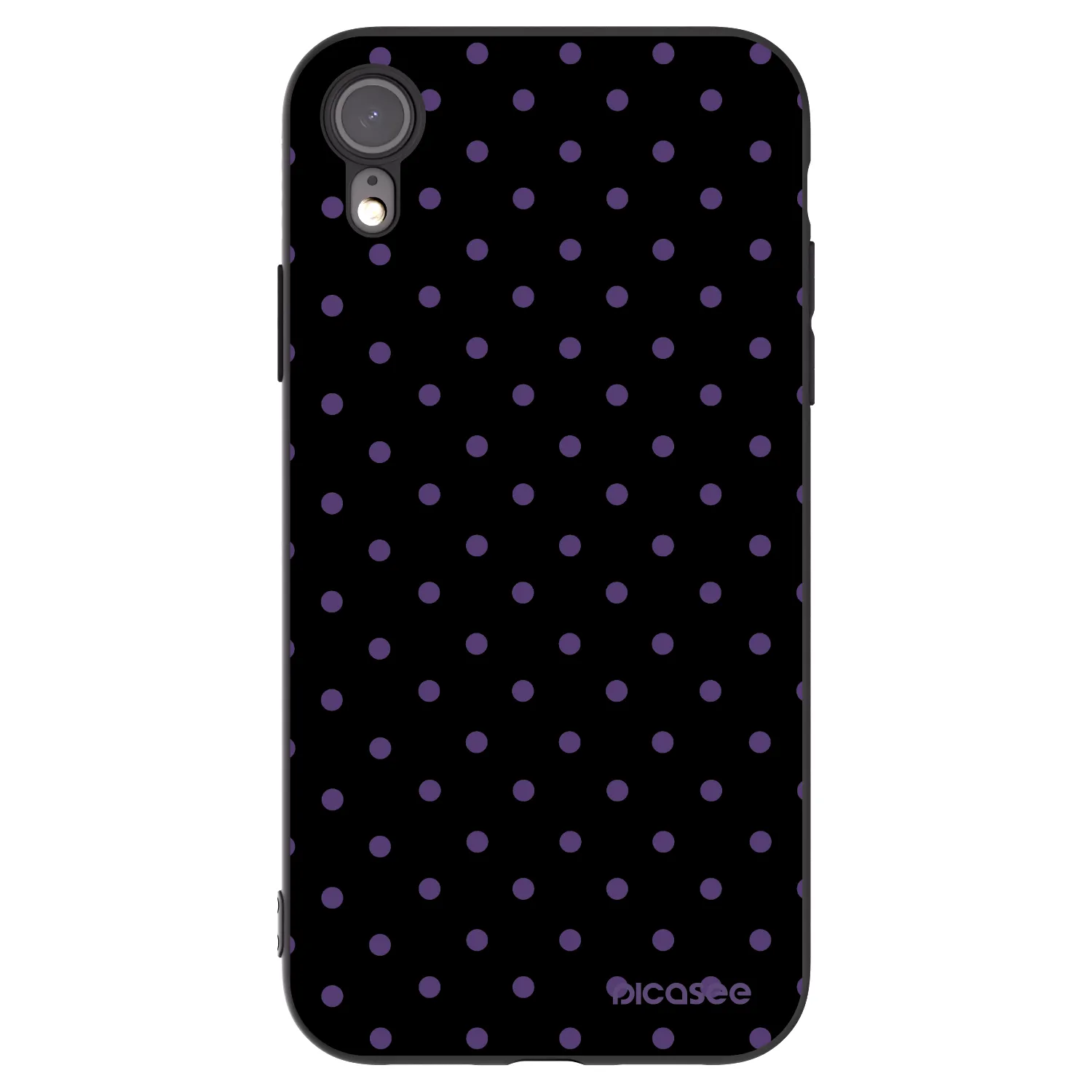 Picasee silikonowe czarne etui na Apple iPhone XR - Flickers