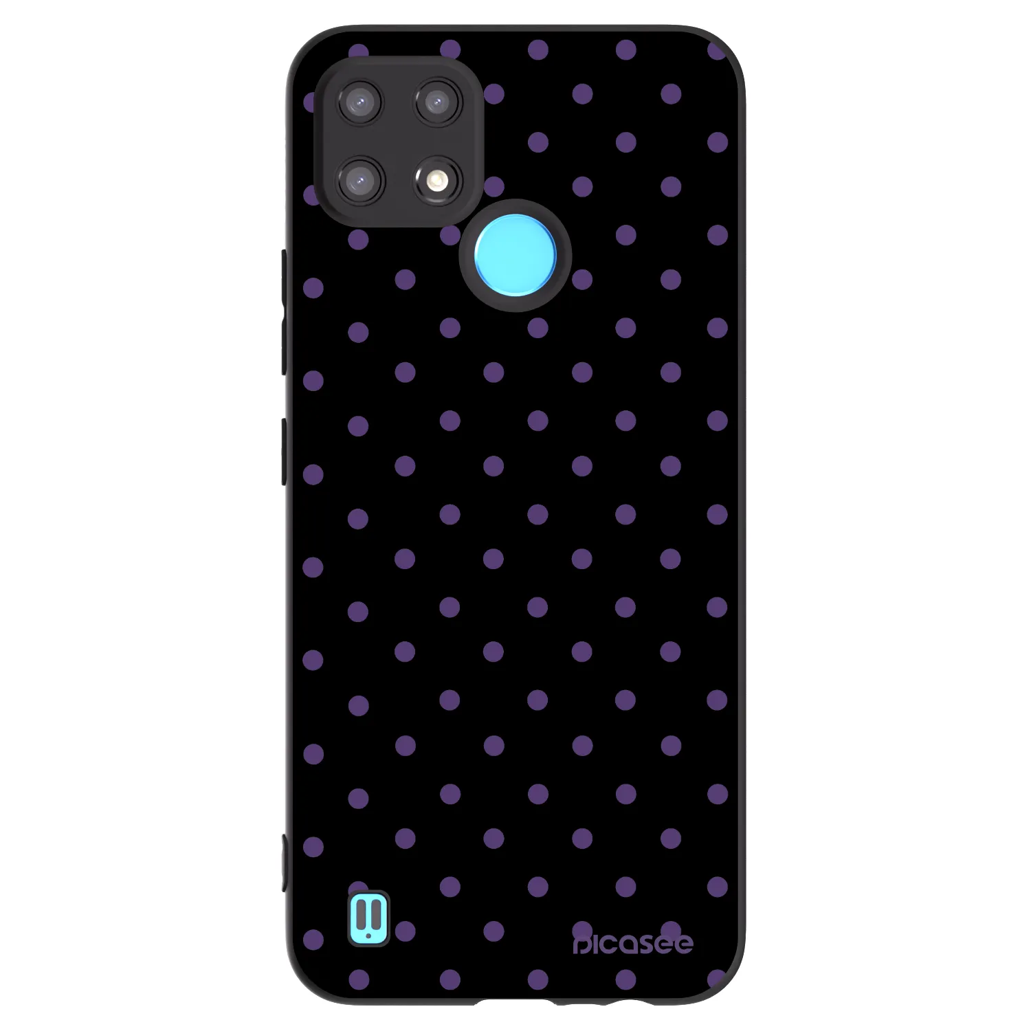 Picasee silikonowe czarne etui na Realme C21 - Flickers
