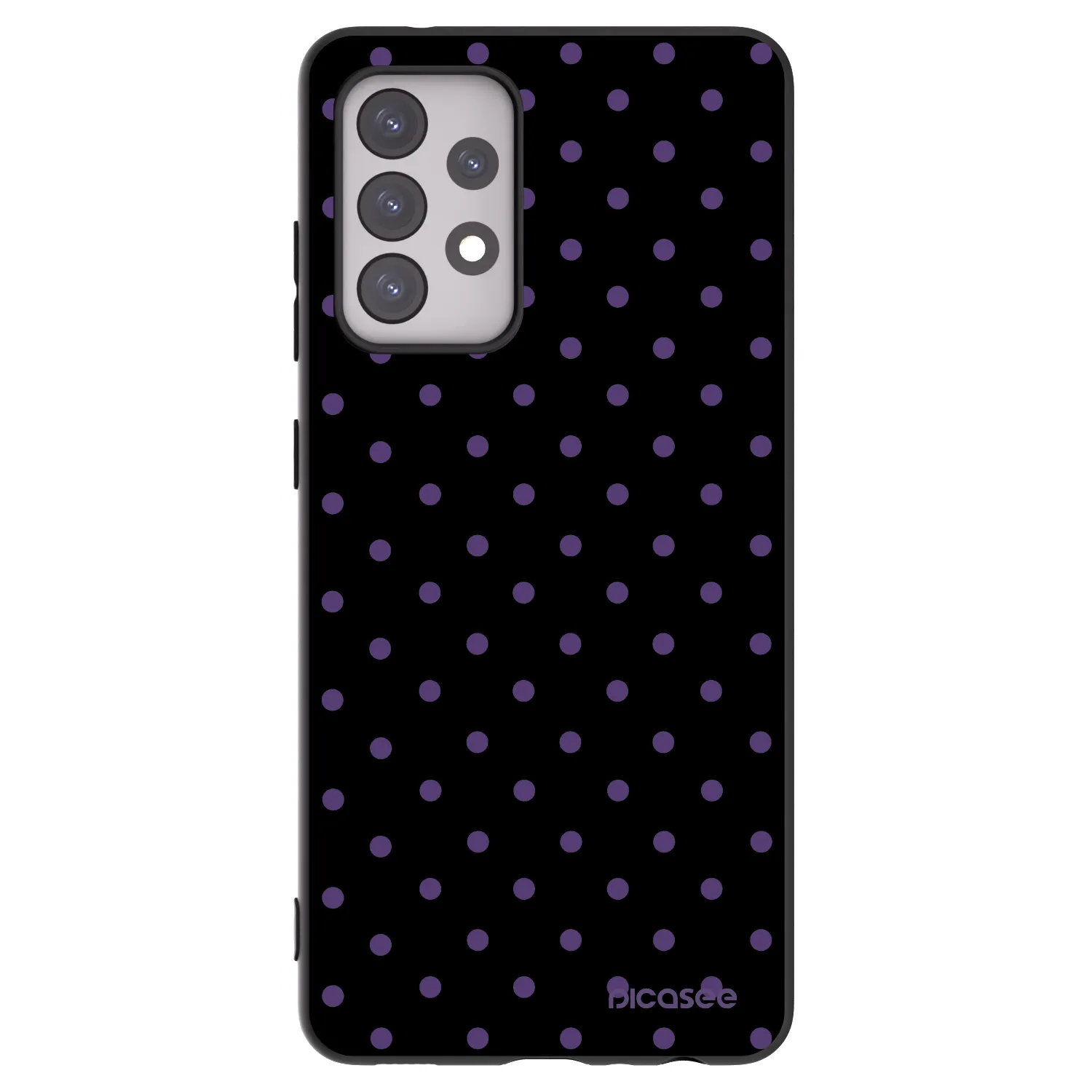 Picasee silikonowe czarne etui na Samsung Galaxy A52s 5G A528B - Flickers