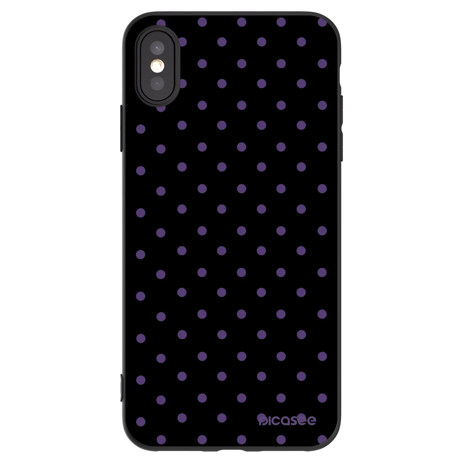 Picasee silikonowe czarne etui na Apple iPhone XS Max - Flickers