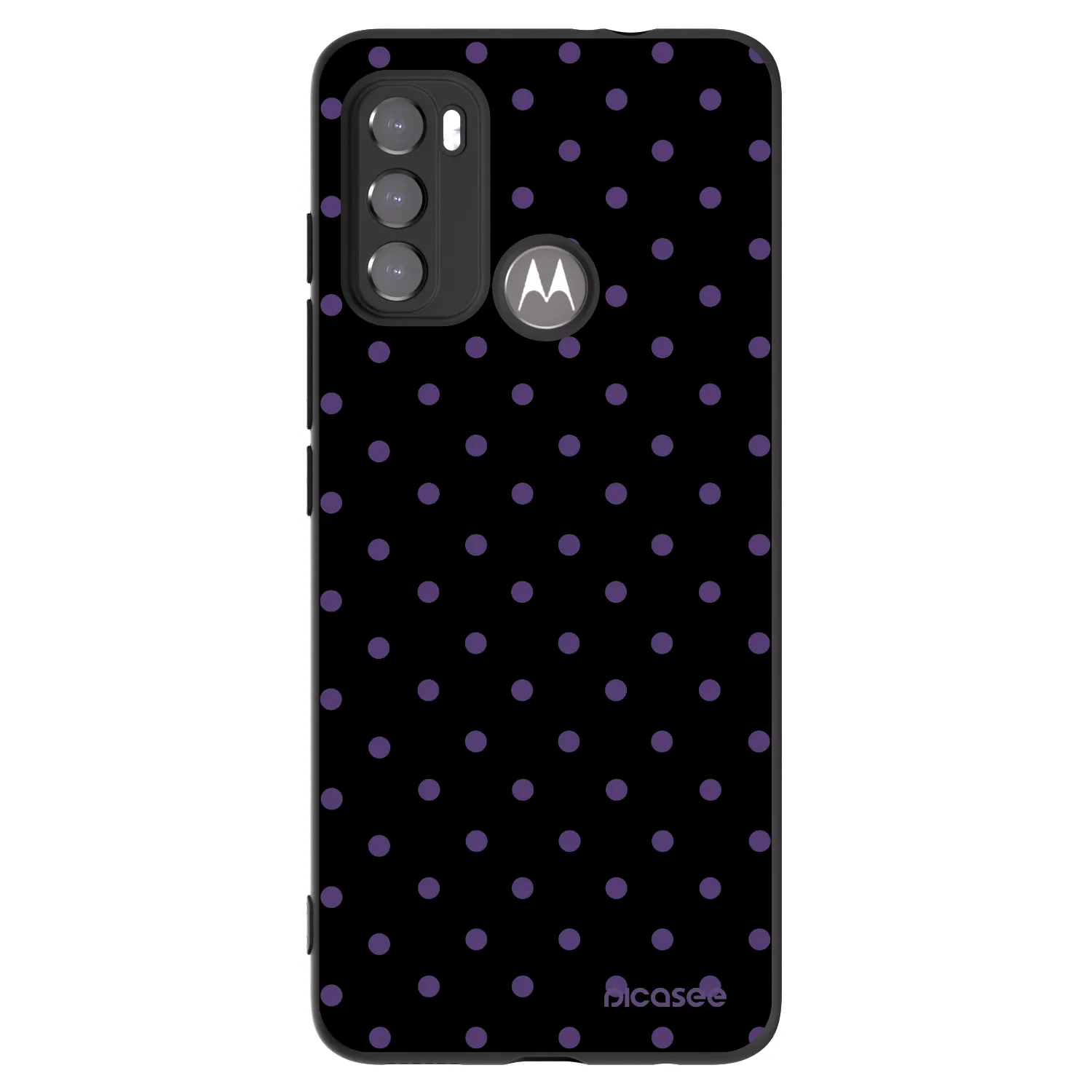 Picasee silikonowe czarne etui na Motorola Moto G60 - Flickers