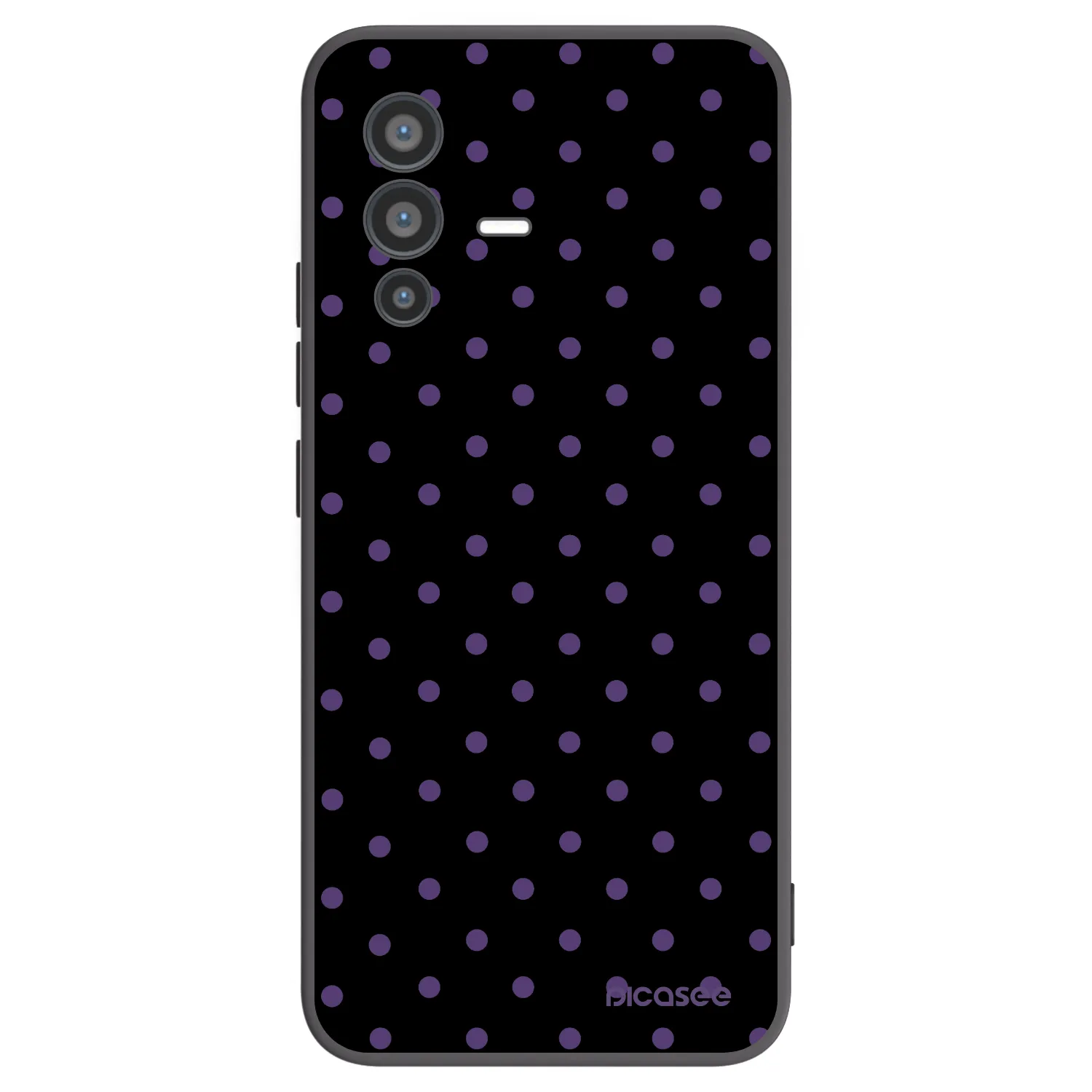 Picasee silikonowe czarne etui na Vivo V23 5G - Flickers