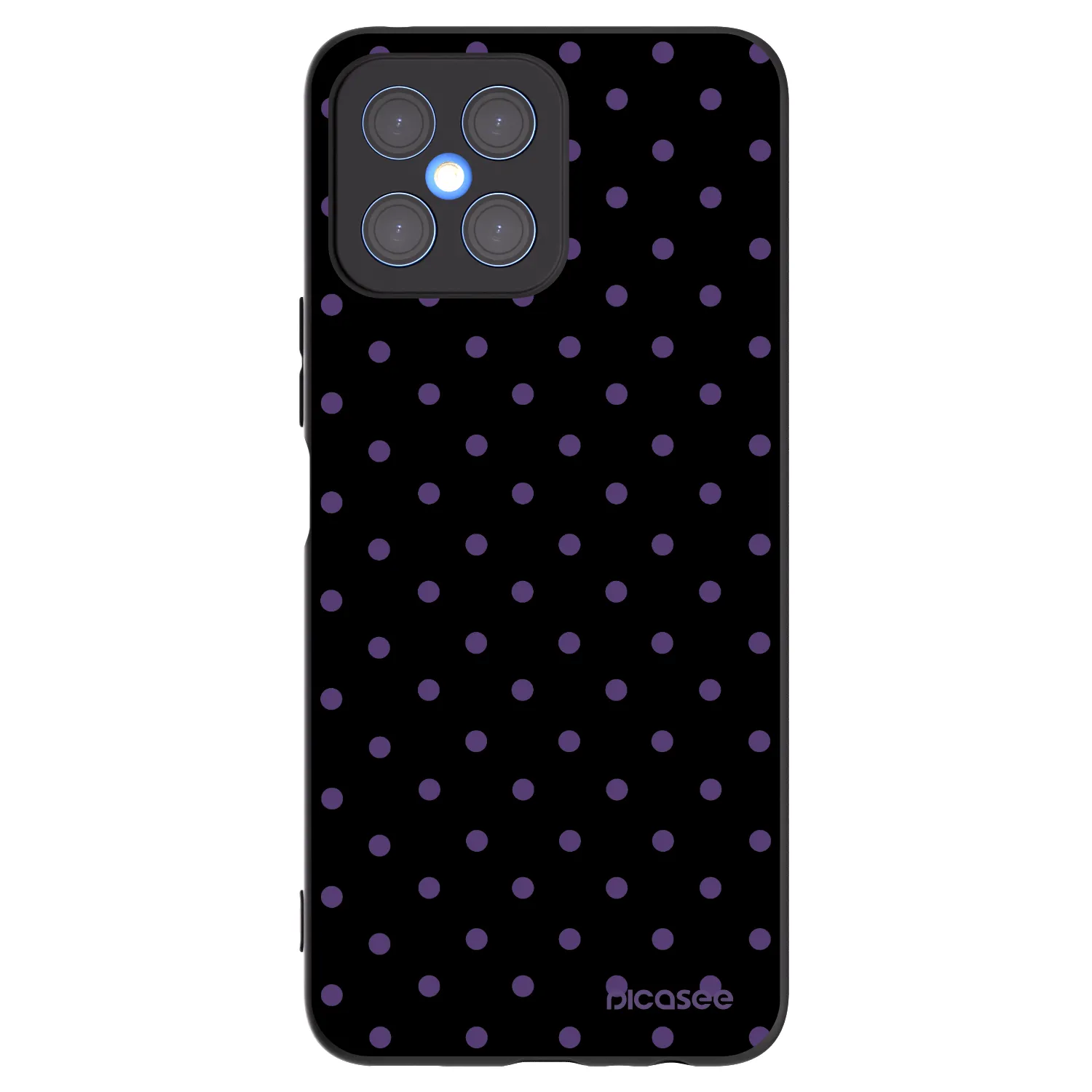 Picasee silikonowe czarne etui na Honor X8 4G - Flickers