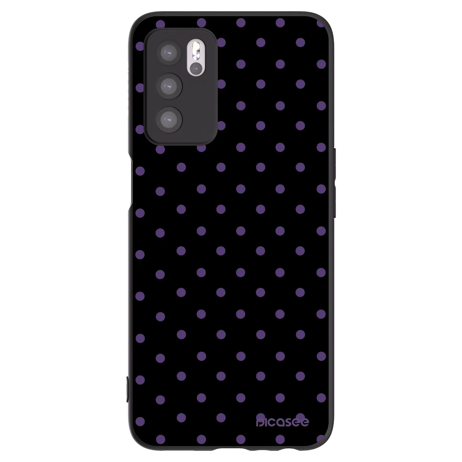 Picasee silikonowe czarne etui na OPPO A16s - Flickers