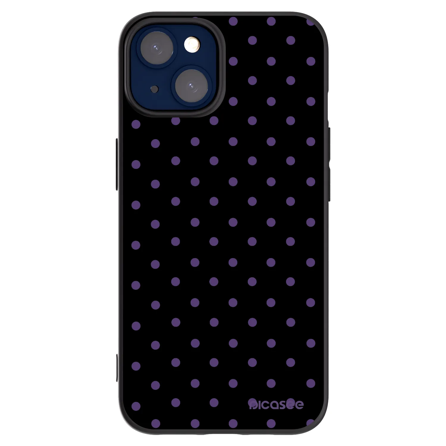Picasee silikonowe czarne etui na Apple iPhone 14 - Flickers