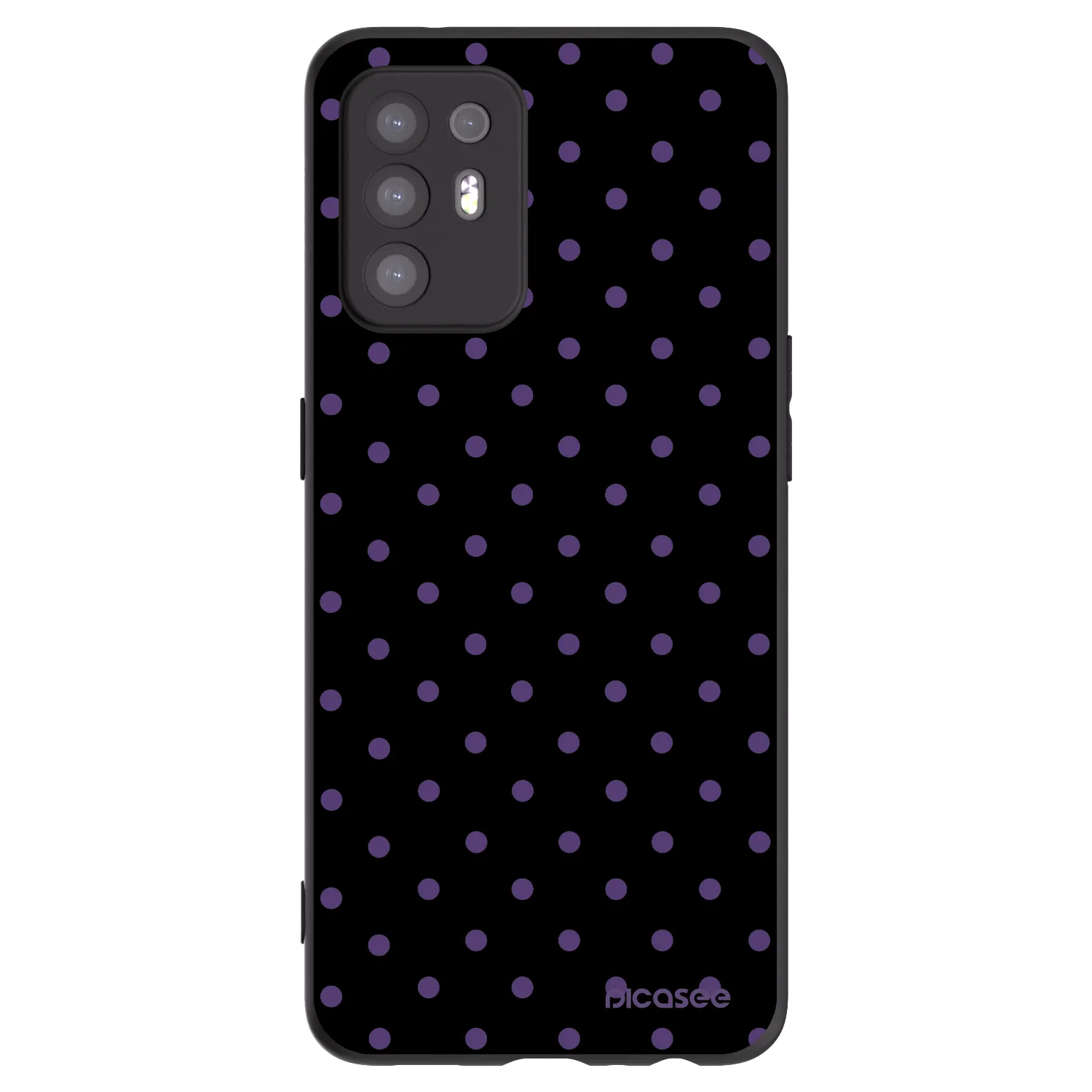 Picasee silikonowe czarne etui na OPPO A94 5G - Flickers