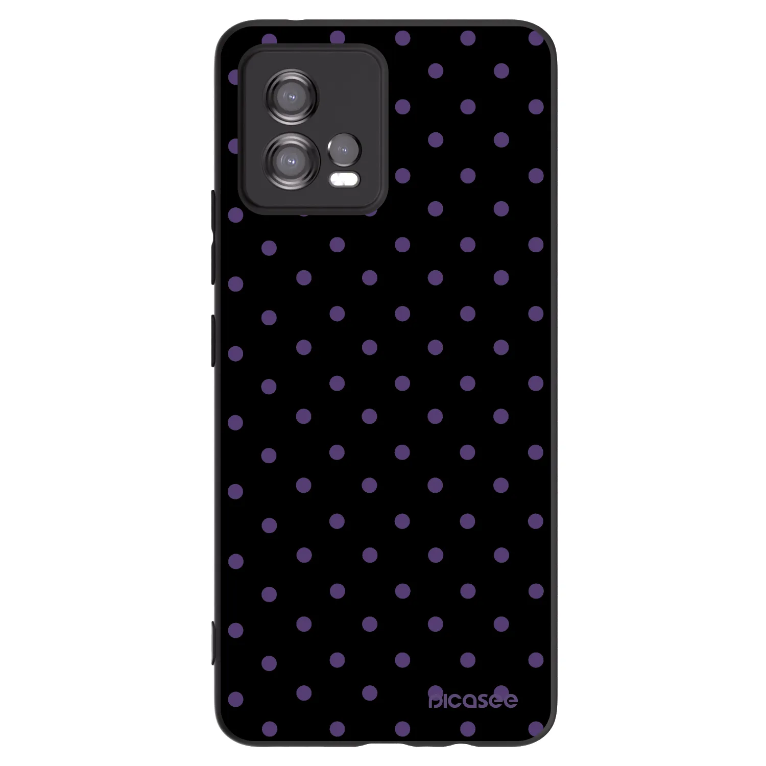 Picasee silikonowe czarne etui na Motorola Moto G72 - Flickers