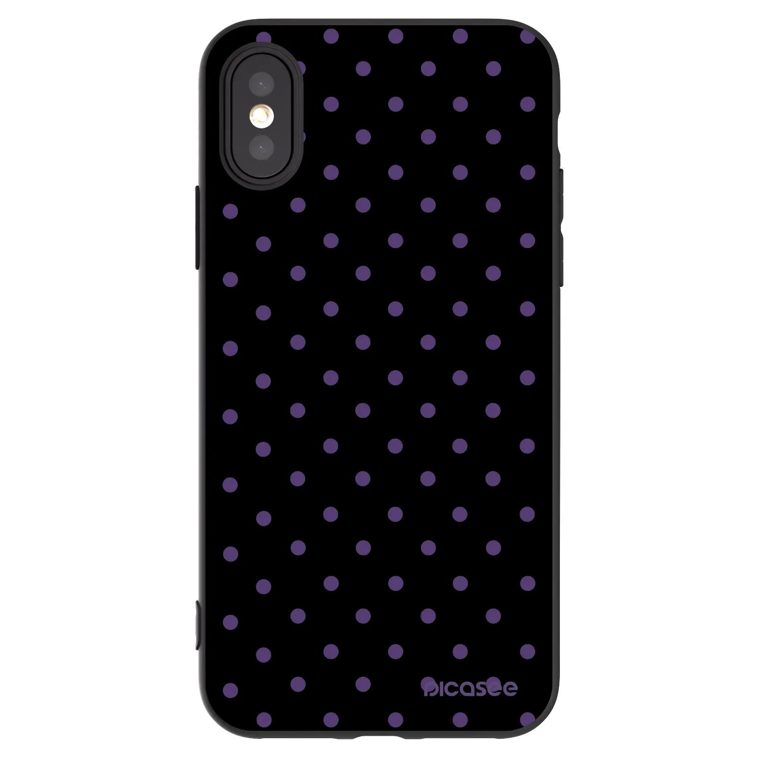 Picasee silikonowe czarne etui na Apple iPhone X/XS - Flickers