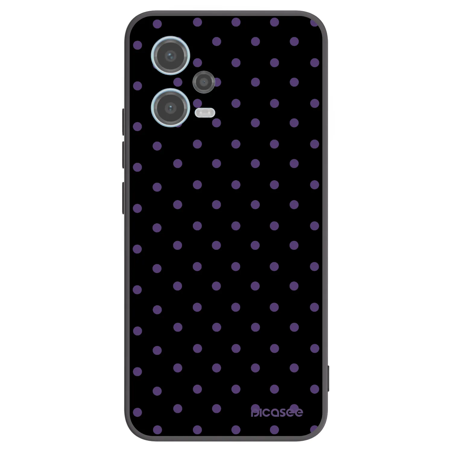 Picasee silikonowe czarne etui na Xiaomi Redmi Note 12 5G - Flickers