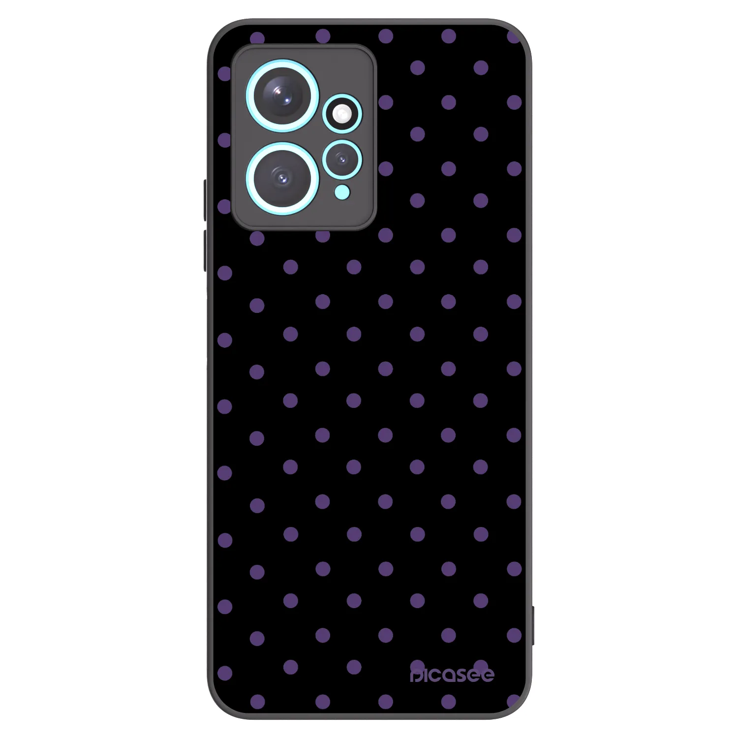 Picasee silikonowe czarne etui na Xiaomi Redmi Note 12 4G - Flickers