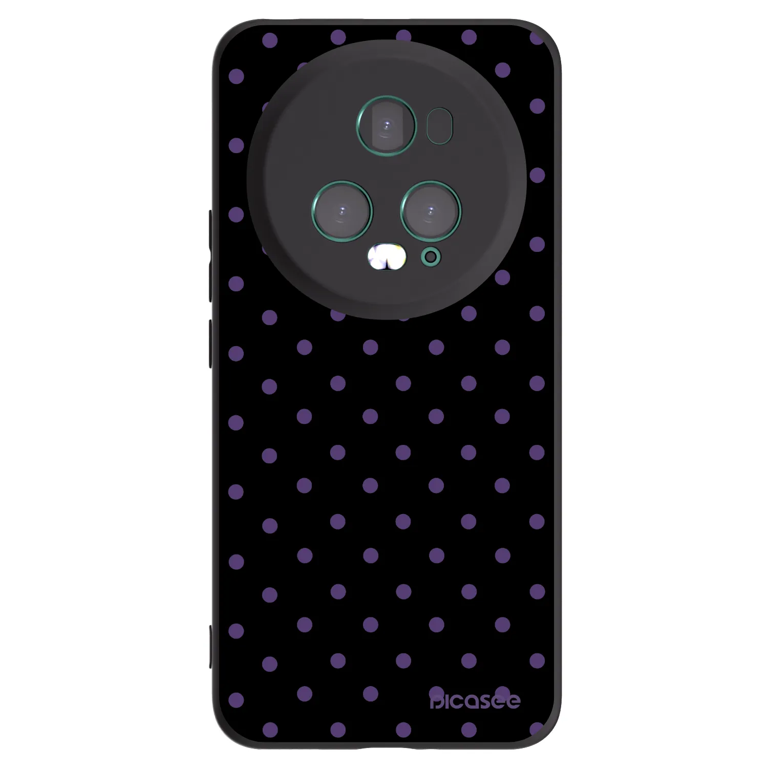 Picasee silikonowe czarne etui na Honor Magic5 Pro - Flickers