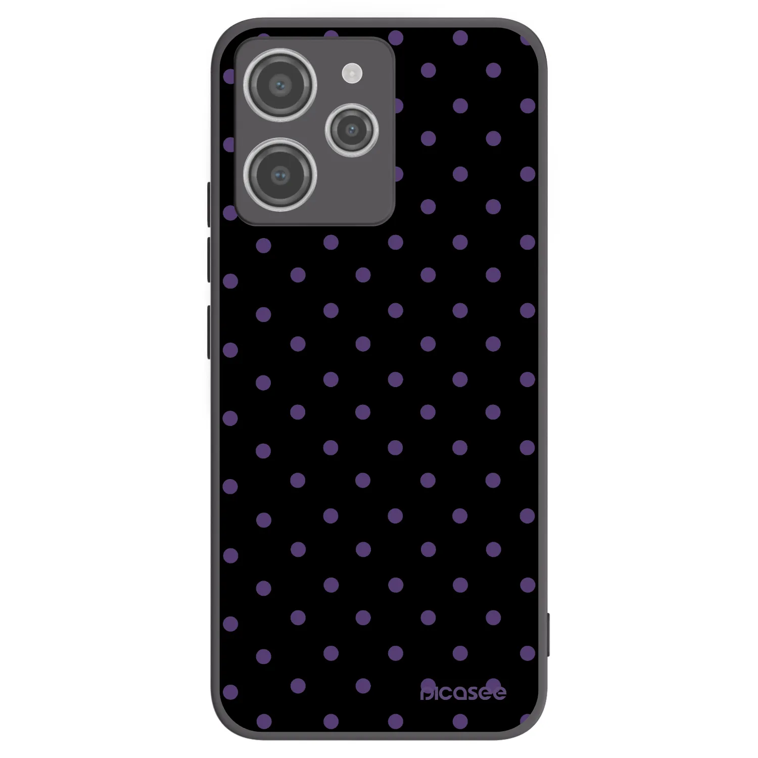 Picasee silikonowe czarne etui na Xiaomi Redmi 12 4G - Flickers
