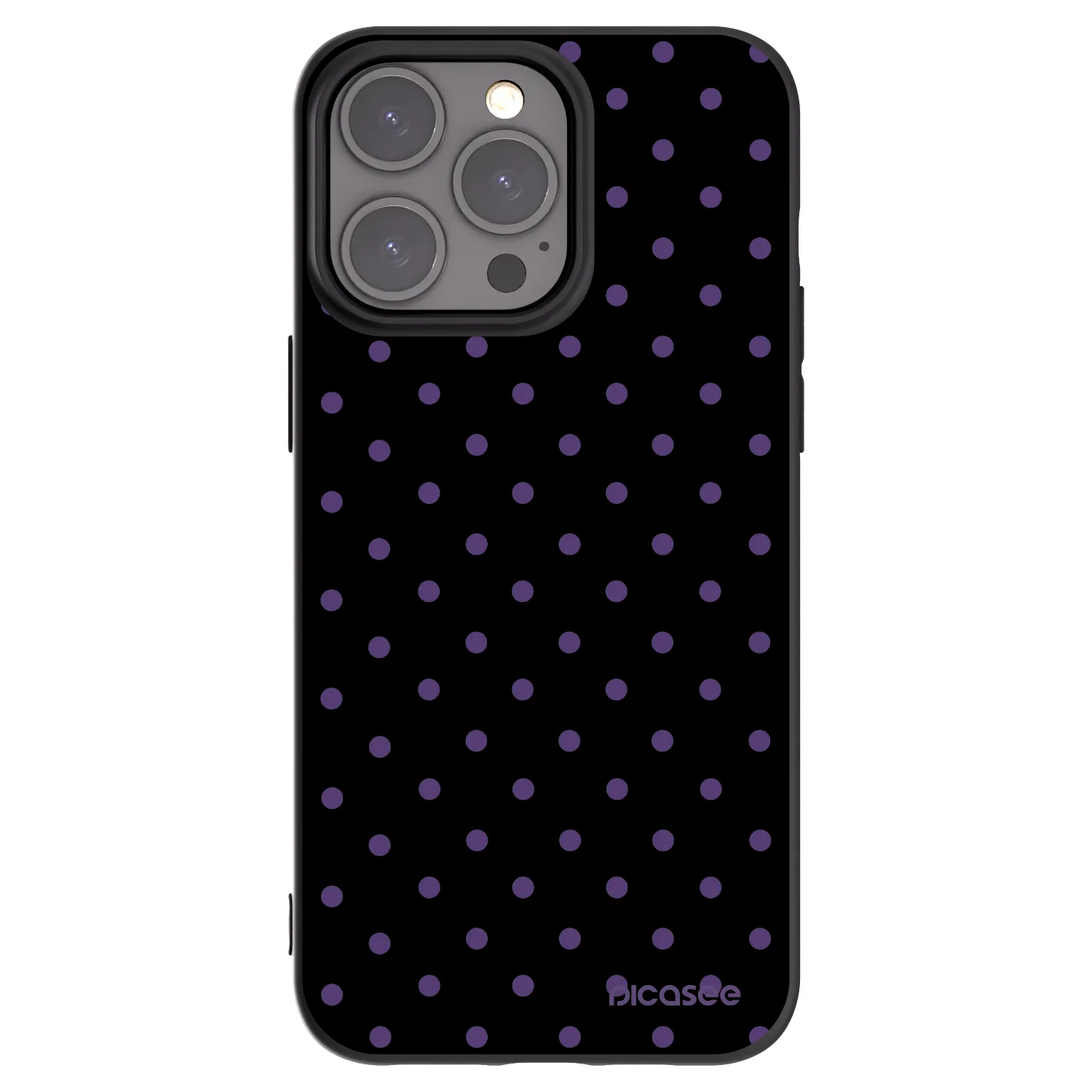 Picasee silikonowe czarne etui na Apple iPhone 15 Pro Max - Flickers