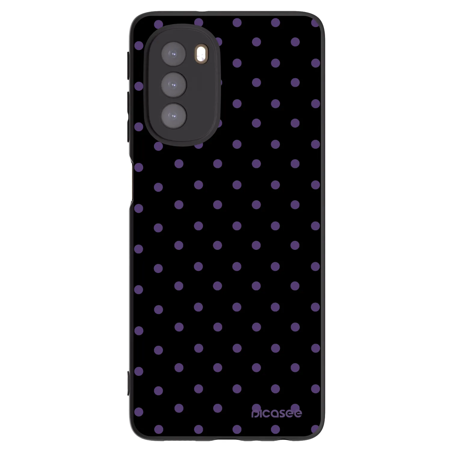 Picasee silikonowe czarne etui na Motorola Moto G51 - Flickers