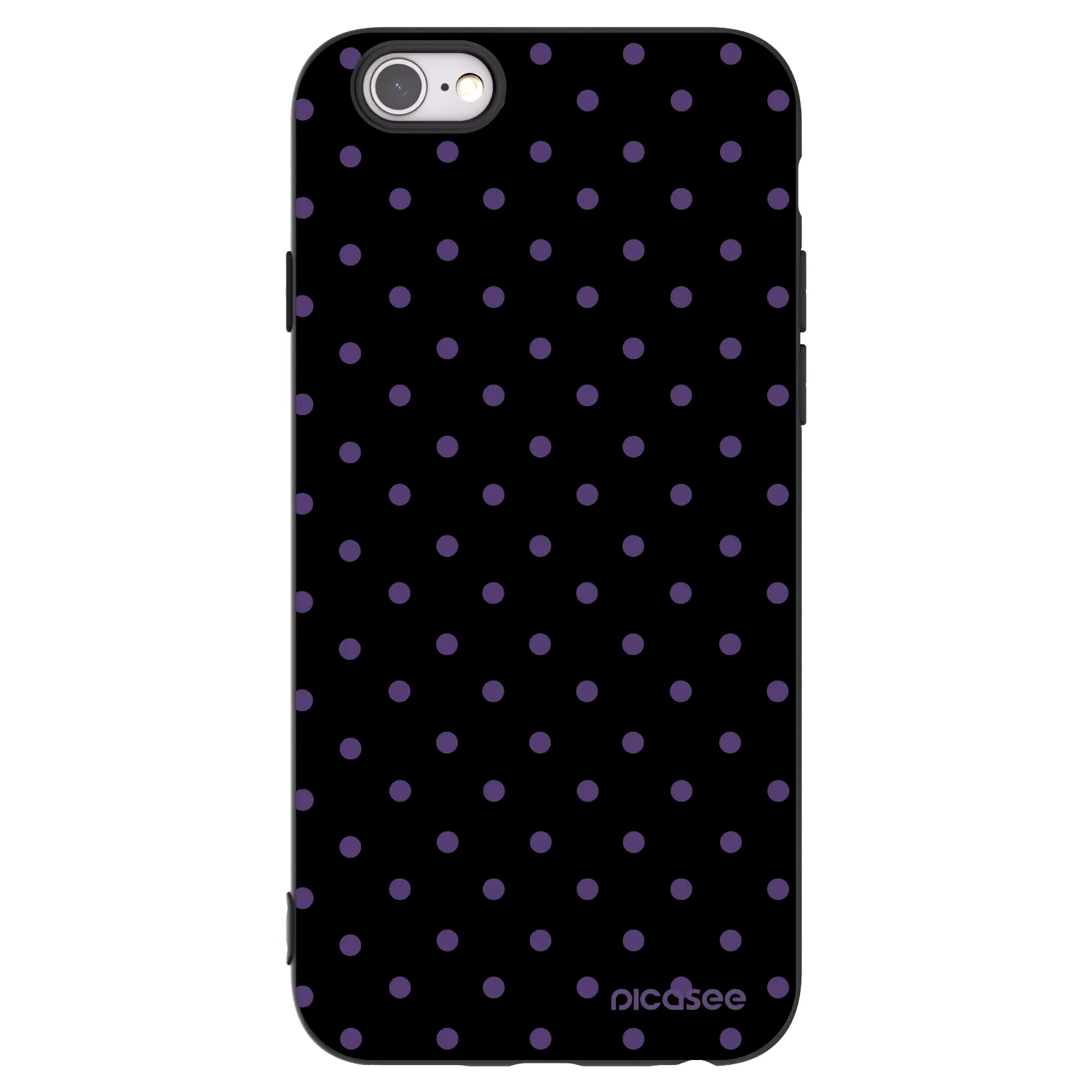 Picasee silikonowe czarne etui na Apple iPhone 6/6S - Flickers