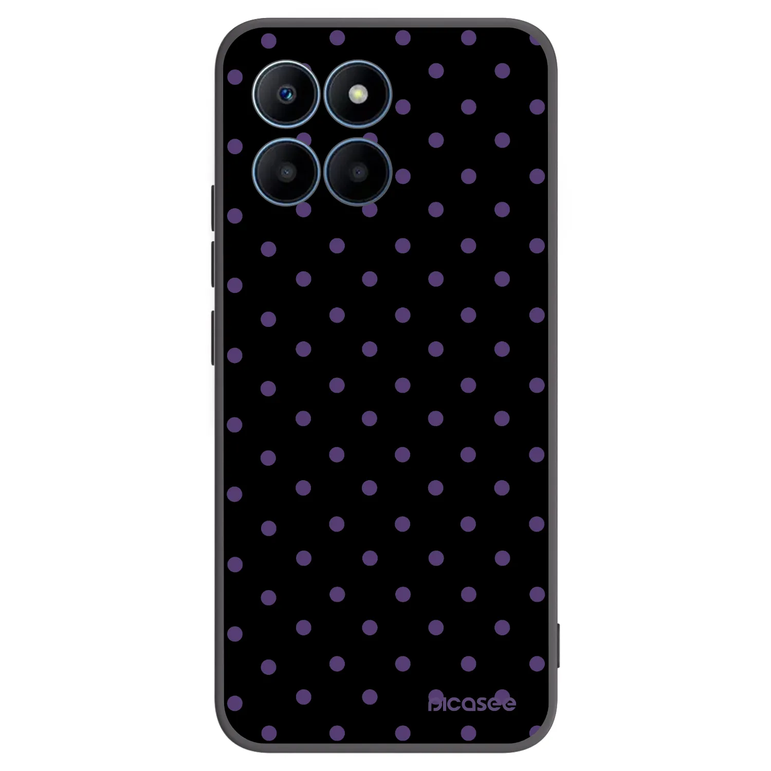 Picasee silikonowe czarne etui na Honor 70 Lite - Flickers