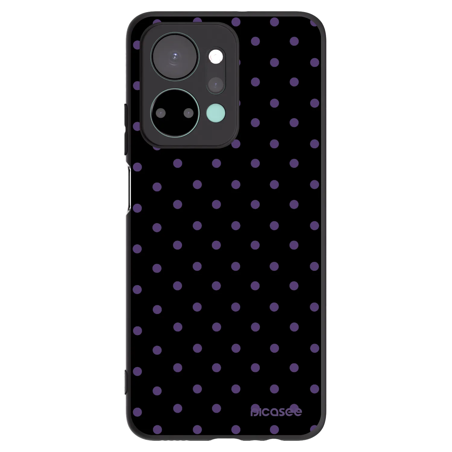 Picasee silikonowe czarne etui na Honor X7a - Flickers