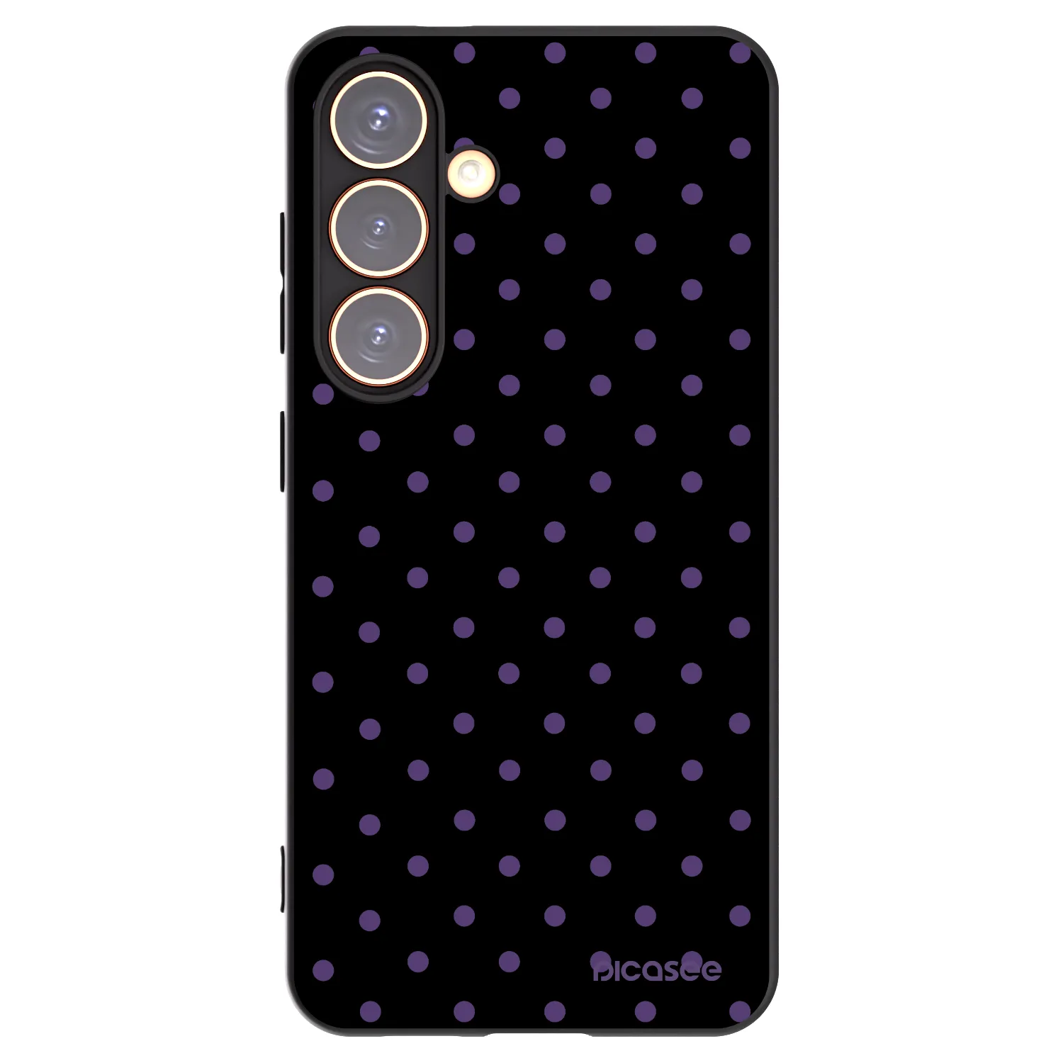 Picasee silikonowe czarne etui na Samsung Galaxy S24 S921B 5G - Flickers