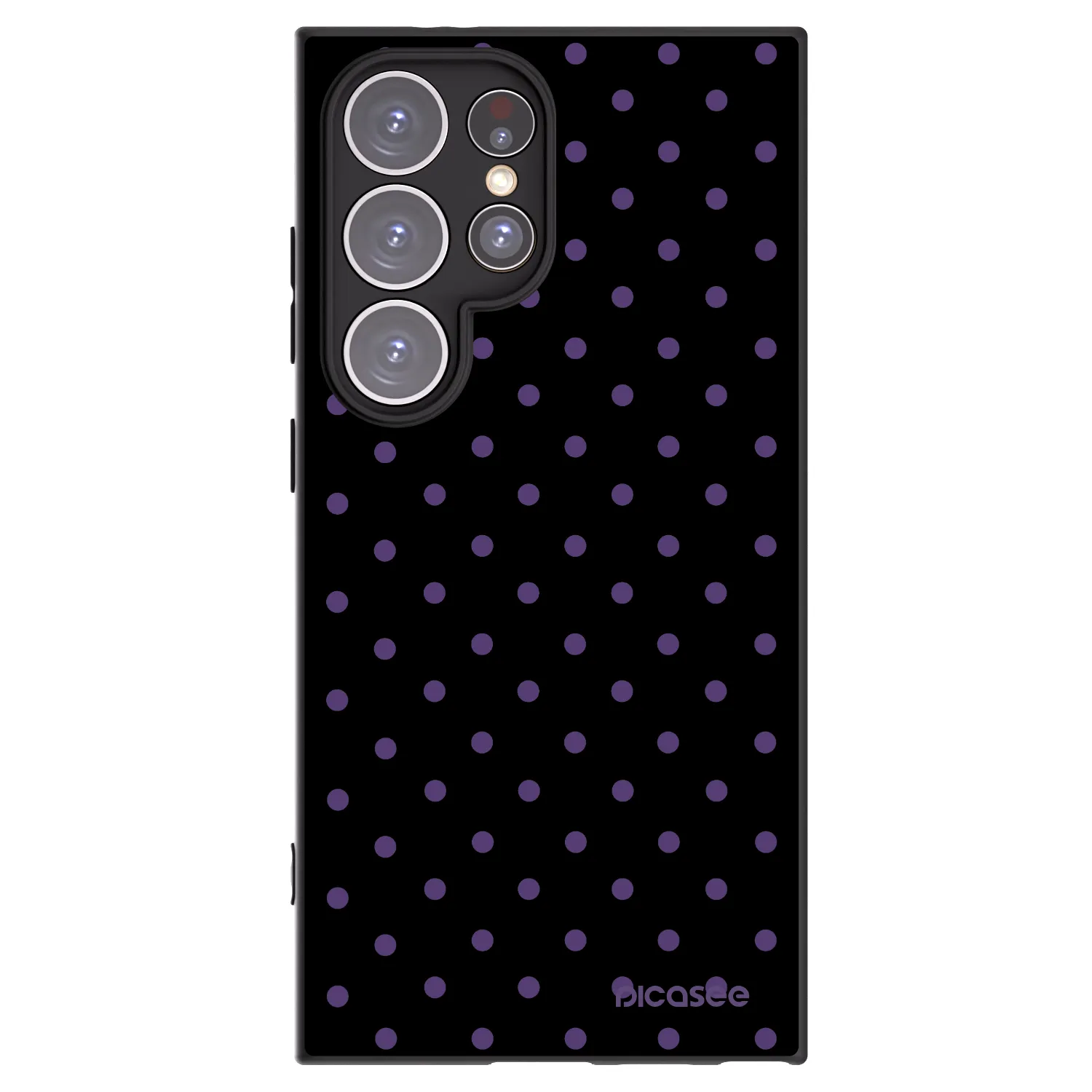 Picasee silikonowe czarne etui na Samsung Galaxy S24 Ultra S928B 5G - Flickers