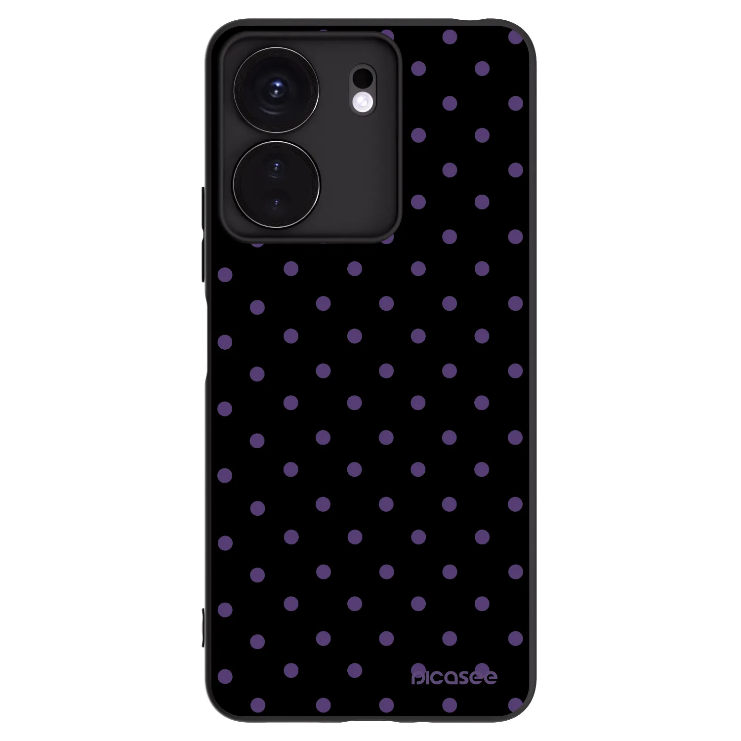 Picasee silikonowe czarne etui na Xiaomi Redmi 13C 4G - Flickers