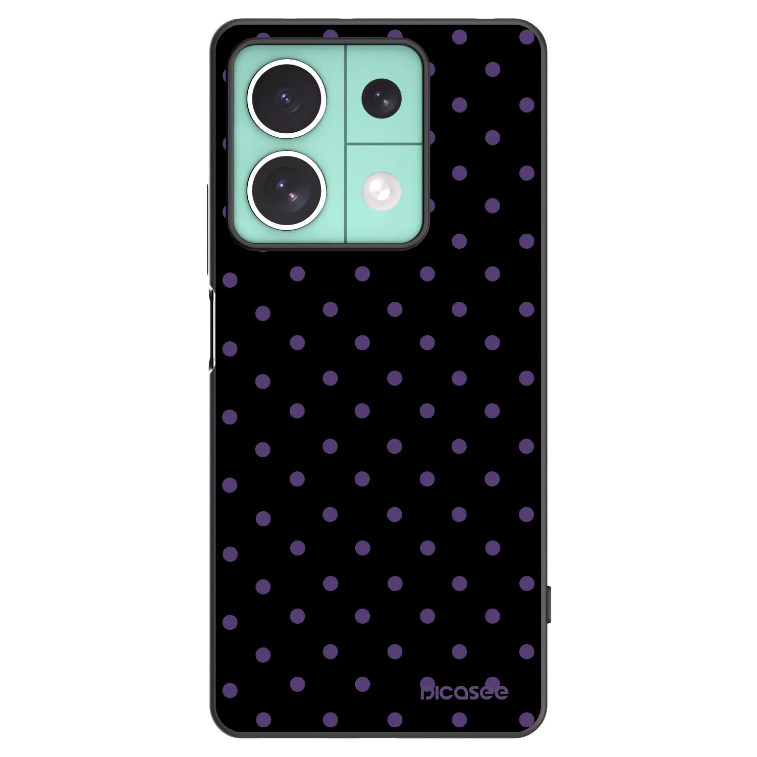 Picasee silikonowe czarne etui na Xiaomi Redmi Note 13 5G - Flickers