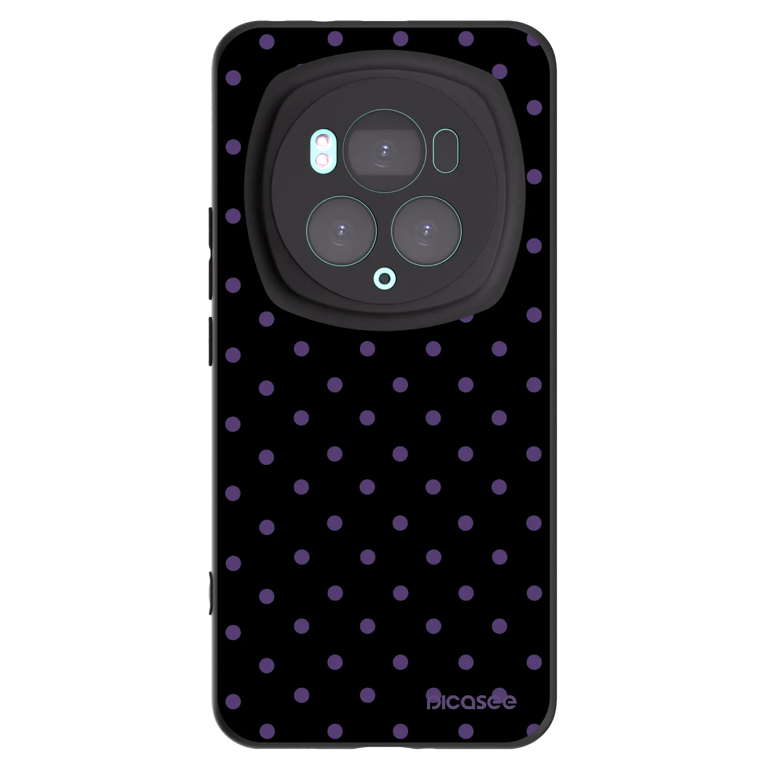 Picasee silikonowe czarne etui na Honor Magic6 Pro - Flickers
