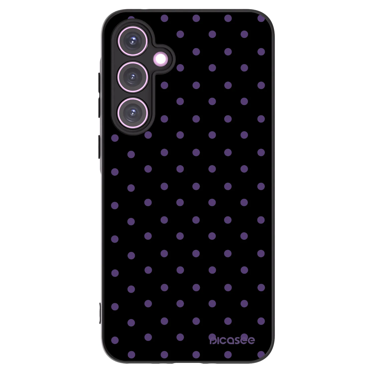 Picasee silikonowe czarne etui na Samsung Galaxy A35 5G A356B - Flickers