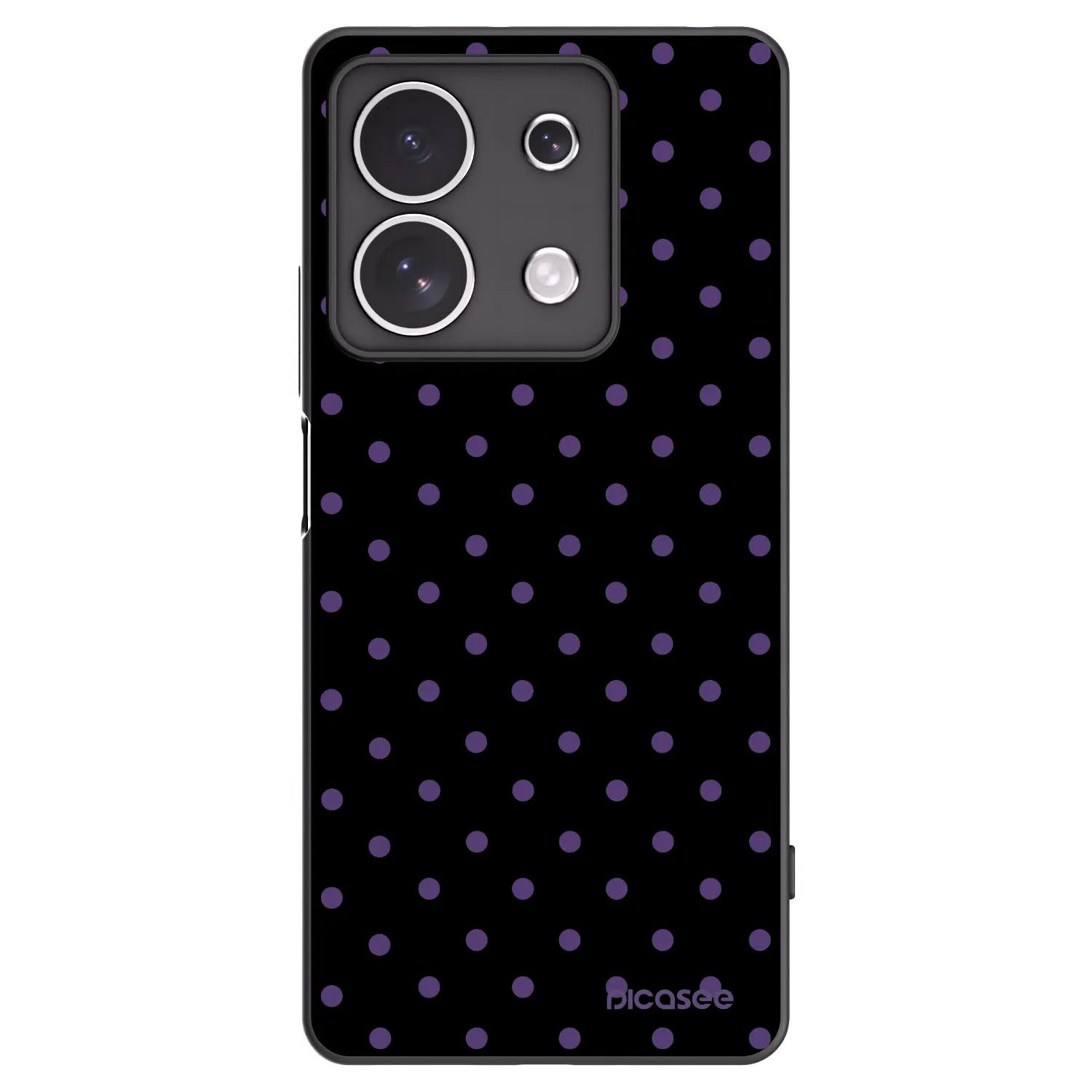 Picasee silikonowe czarne etui na Xiaomi Redmi Note 13 4G - Flickers