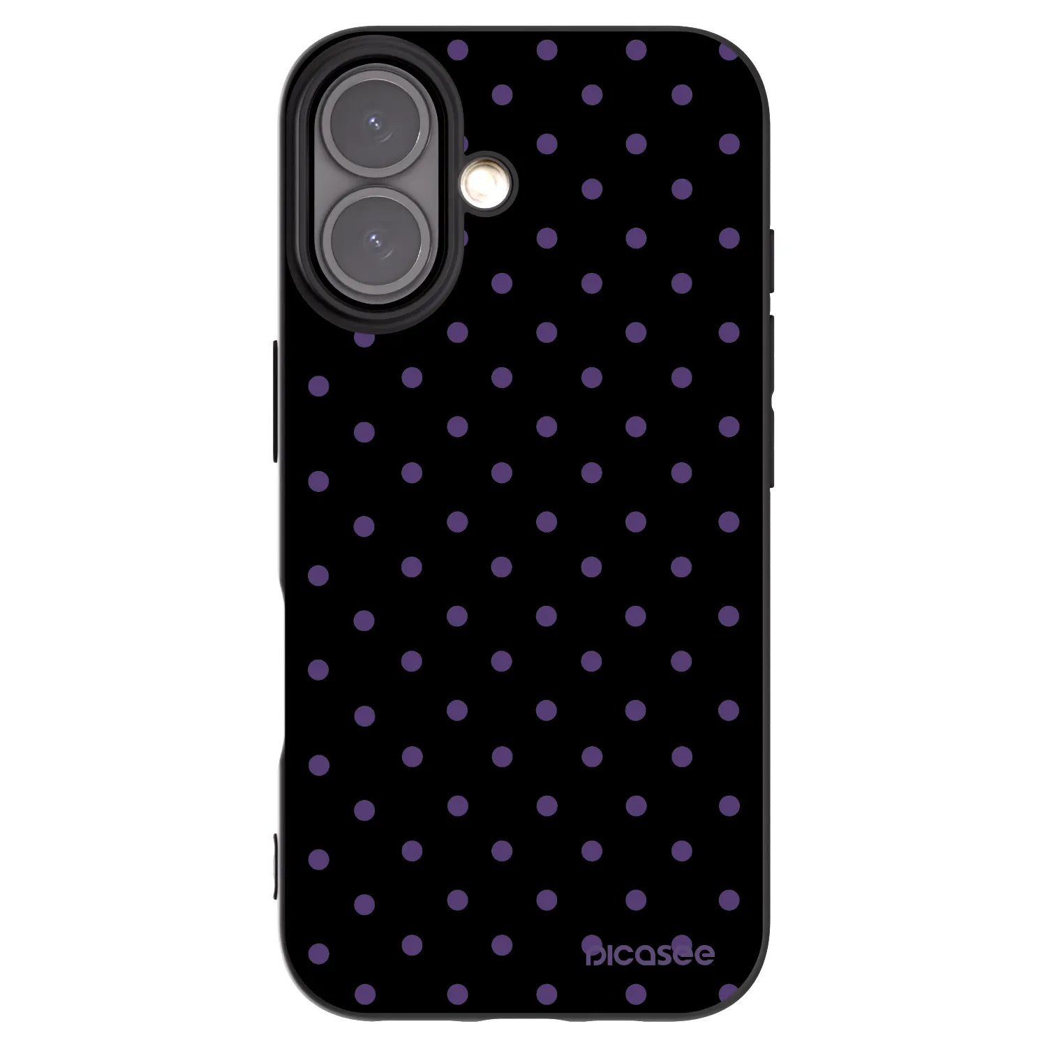 Picasee silikonowe czarne etui na Apple iPhone 16 - Flickers