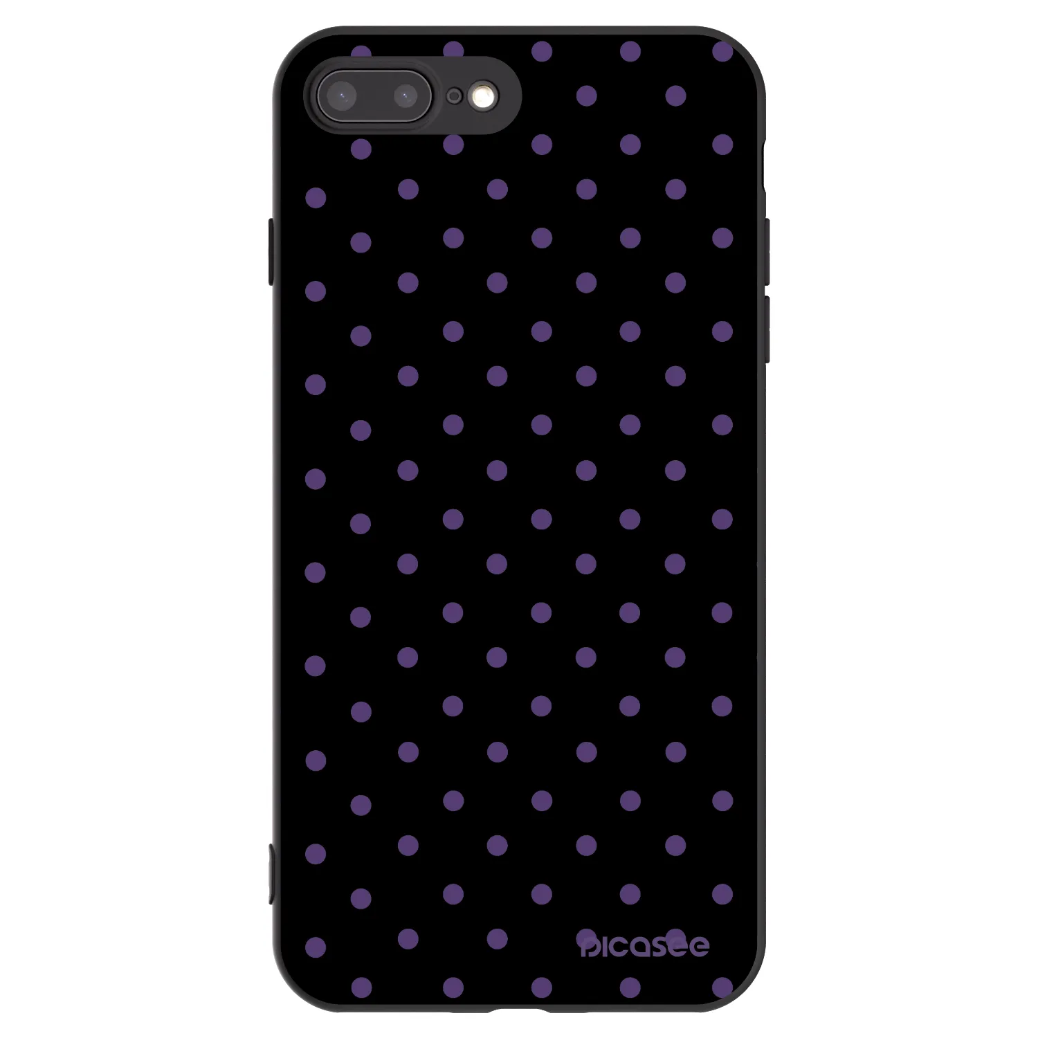 Picasee silikonowe czarne etui na Apple iPhone 8 Plus - Flickers